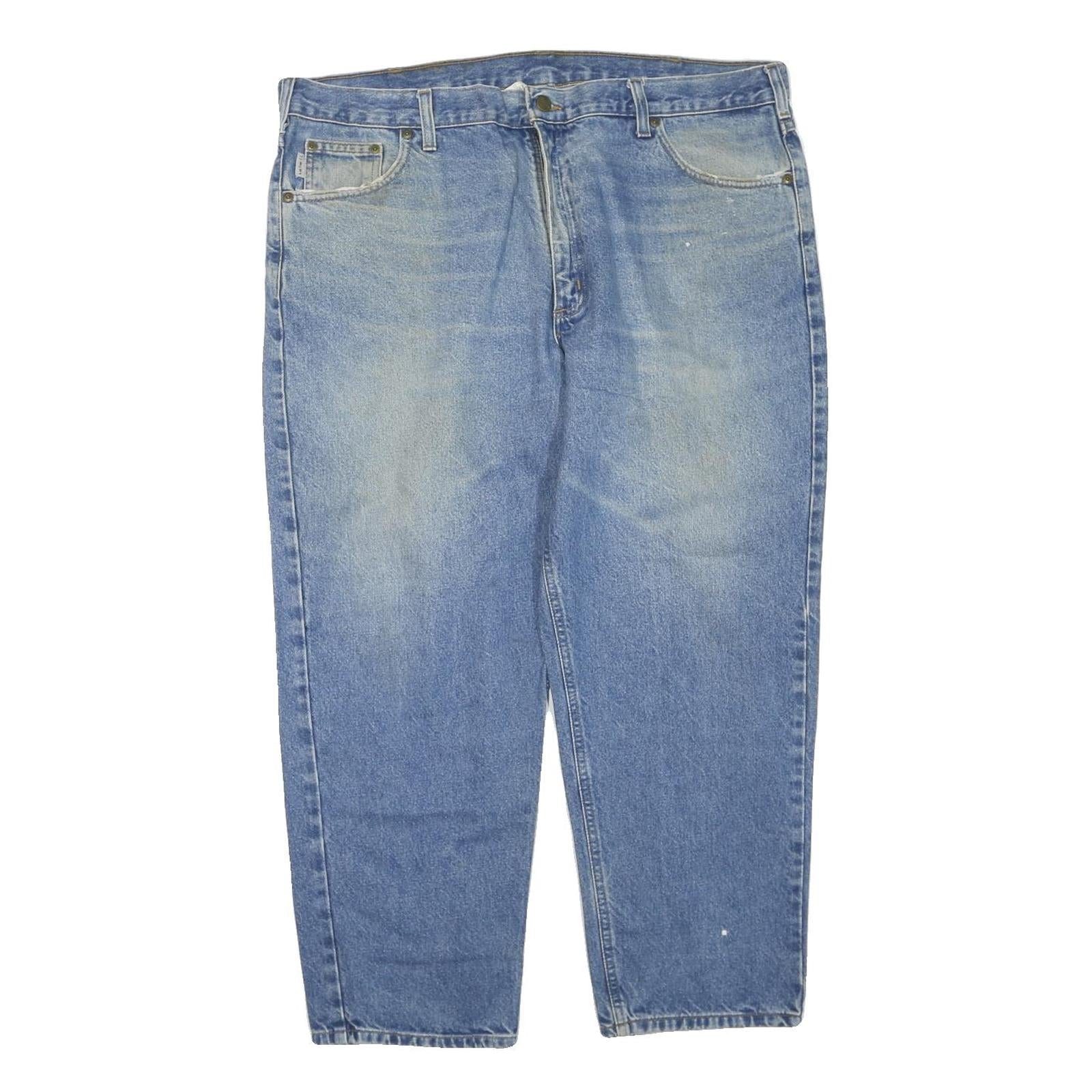 CARHARTT Womens Regular Fit Blue Denim Jeans W42 L28 Classic Cotton Blend Zip Refurbished - N/A refurbished available on Cerqular