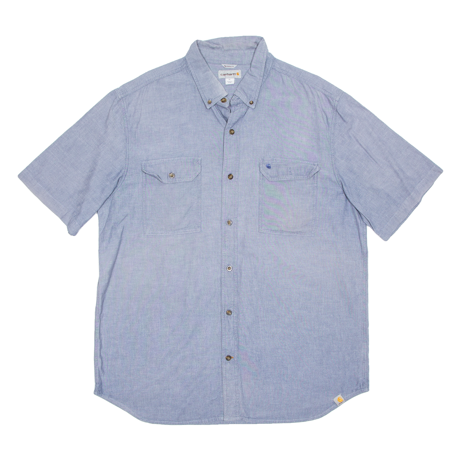 CARHARTT Relaxed Fit Mens Worker Shirt Blue XL Refurbished - N/A refurbished available on Cerqular