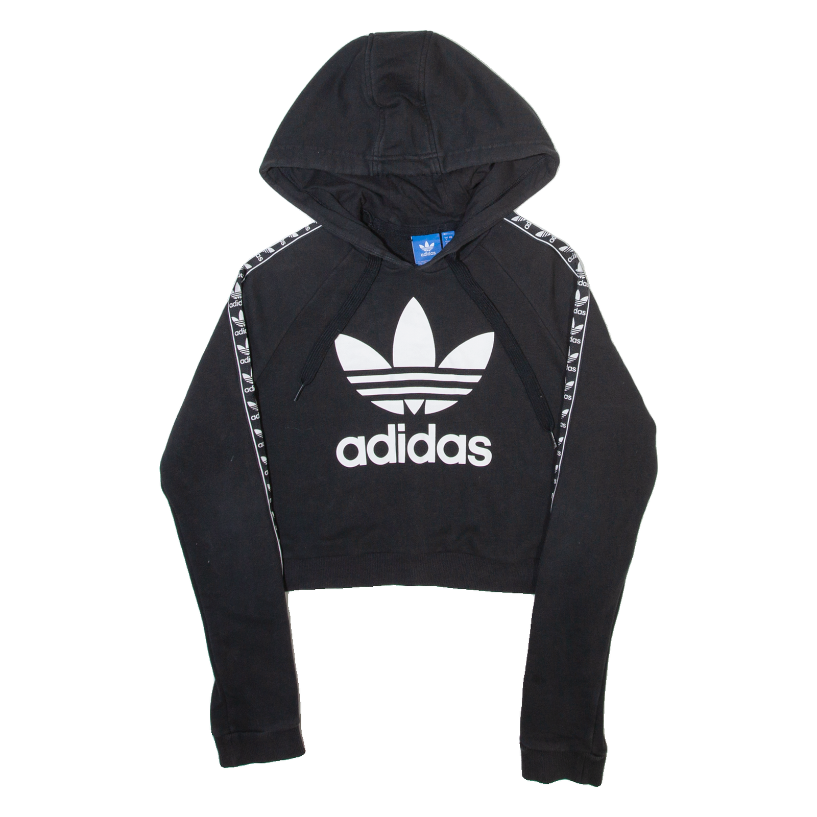 ADIDAS ORIGINALS Womens Black Hoodie UK 8 Refurbished - N/A refurbished available on Cerqular