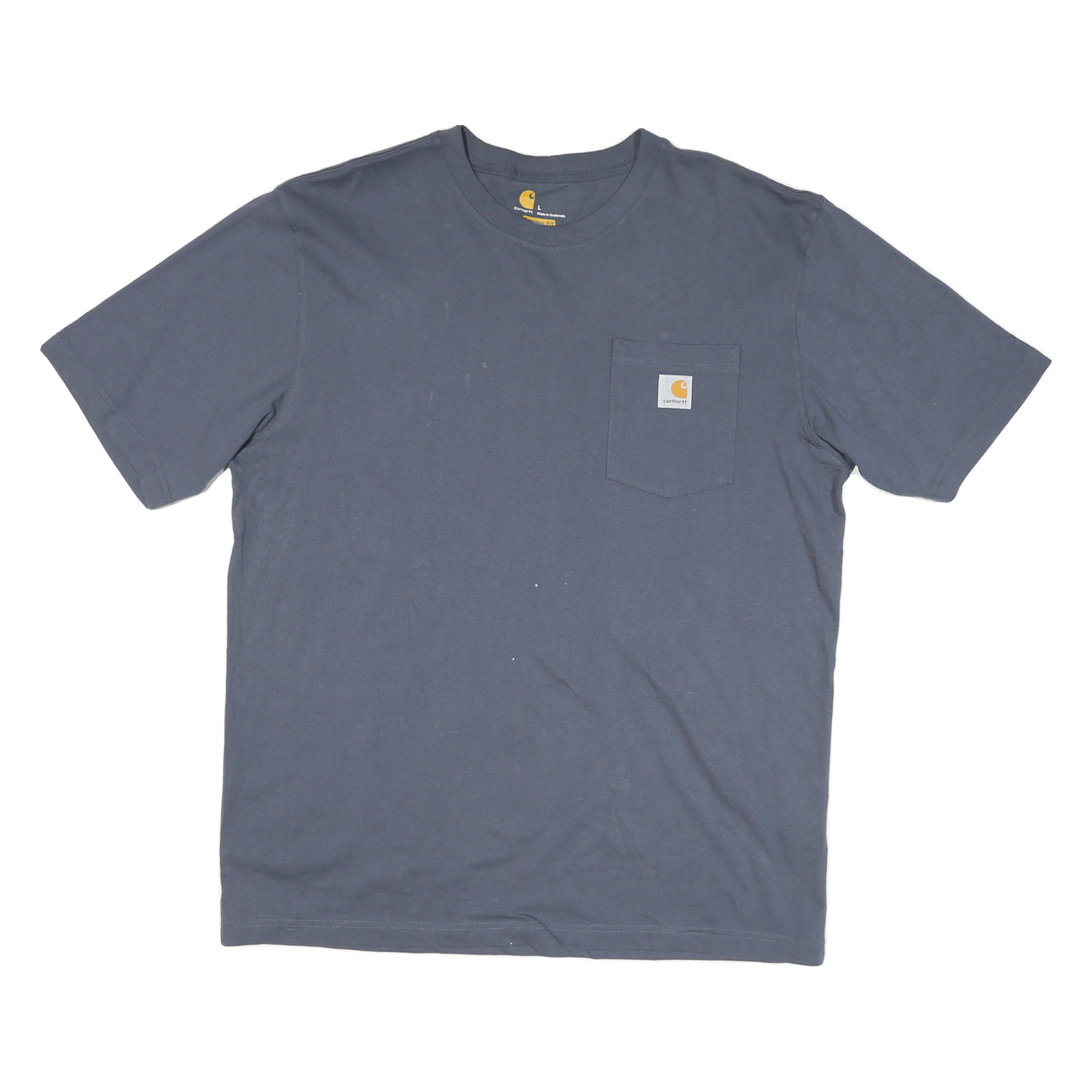 CARHARTT Mens Blue Pocket T-Shirt L Short Sleeve Crew Neck Cotton Blend Casual Refurbished - N/A refurbished available on Cerqular