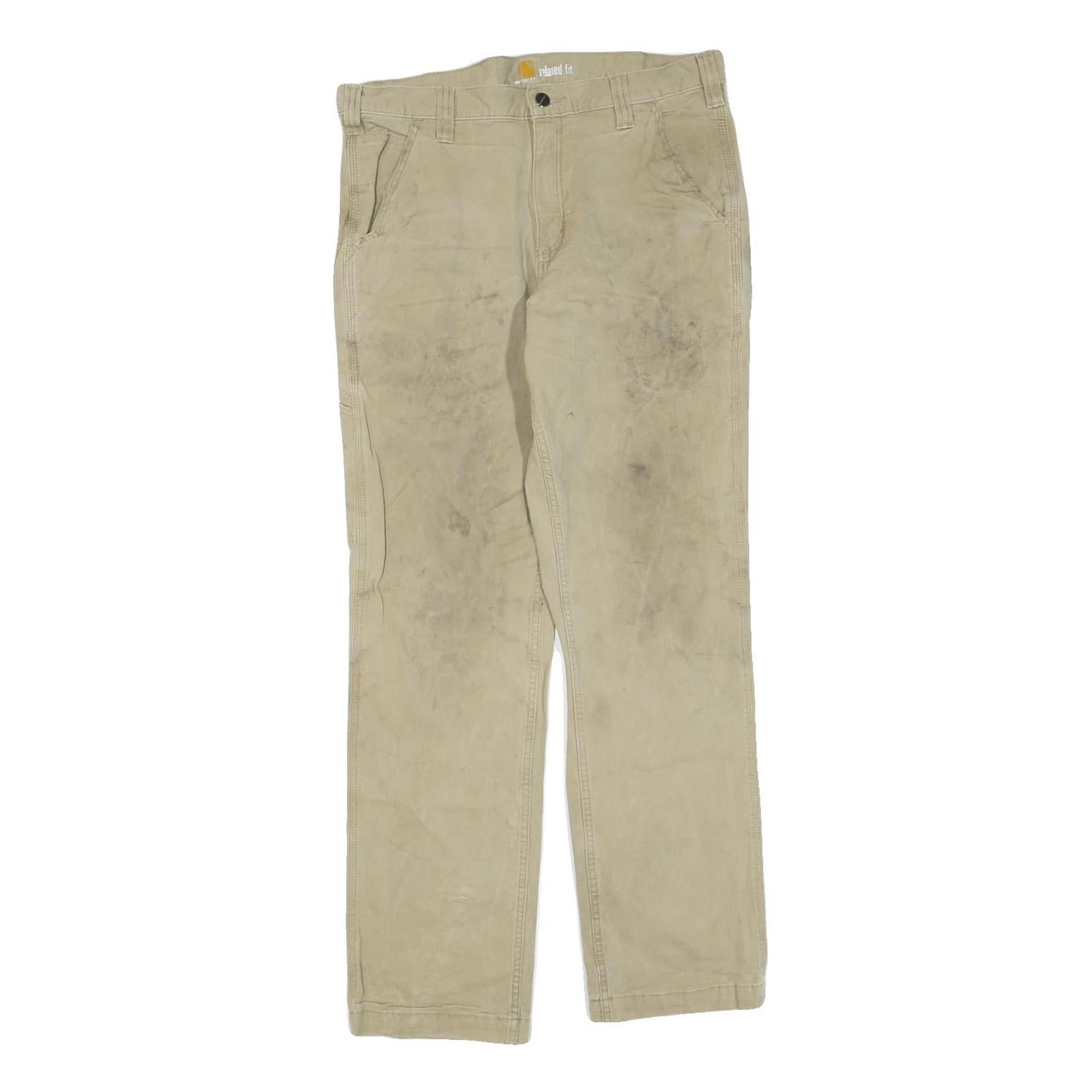 Buy CARHARTT Mens Regular Fit Beige Cotton Blend Jeans W34 L29 Workwear Zip Pocket Refurbished - $40.29 CARHARTT Mens Regular Fit Beige Cotton Blend Jeans W34 L29 Workwear Zip Pocket Refurbished - N/A refurbished available on Cerqular
