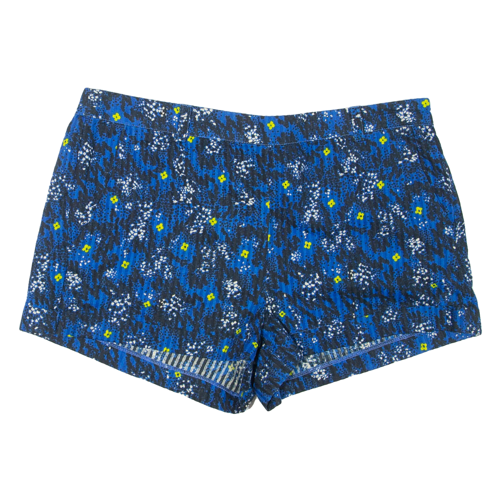 FRENCH CONNECTION Womens Casual Shorts Blue Floral UK 12 W34 Refurbished - N/A refurbished available on Cerqular