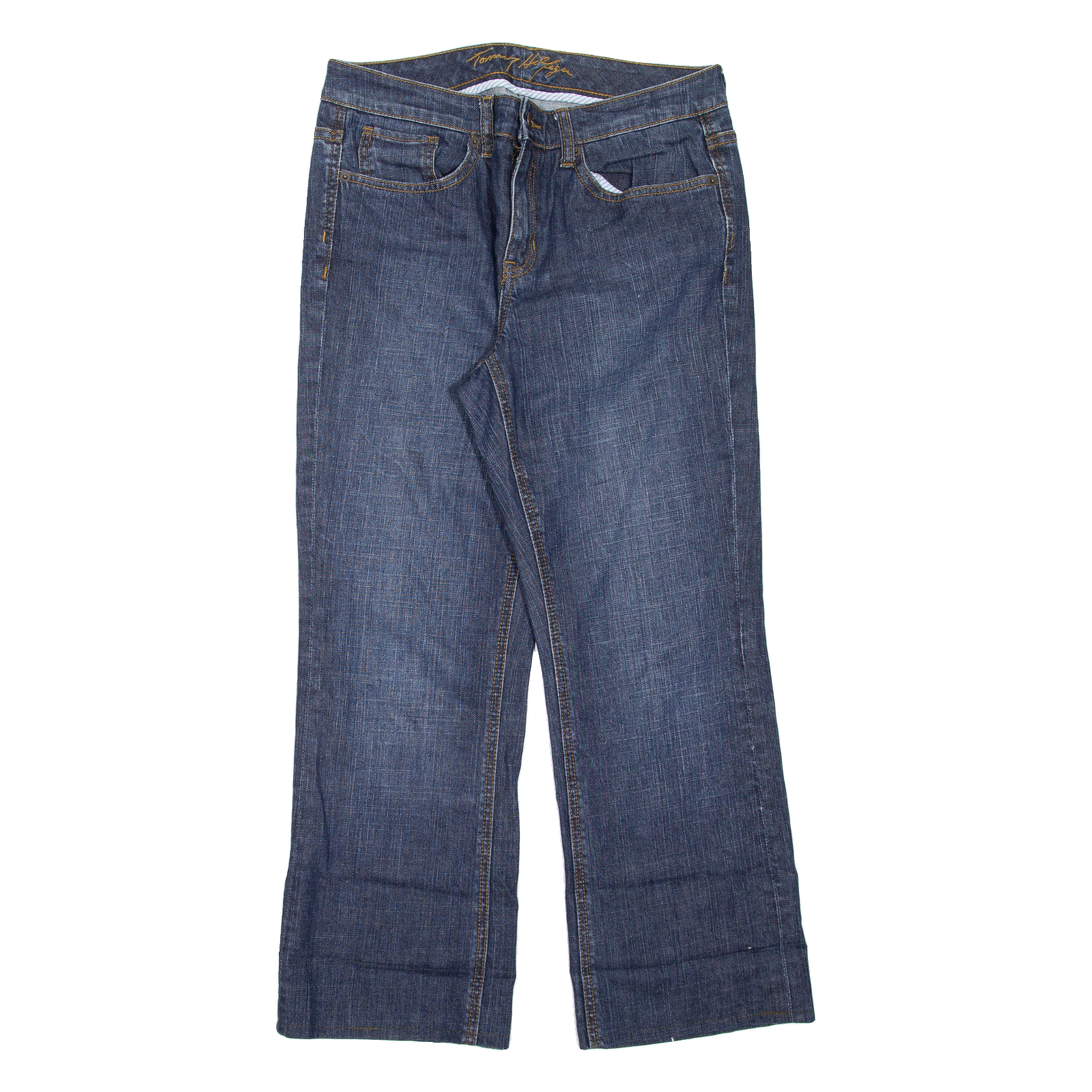 TOMMY HILFIGER Womens Jeans Blue Regular Straight W31 L25 Refurbished - N/A refurbished available on Cerqular