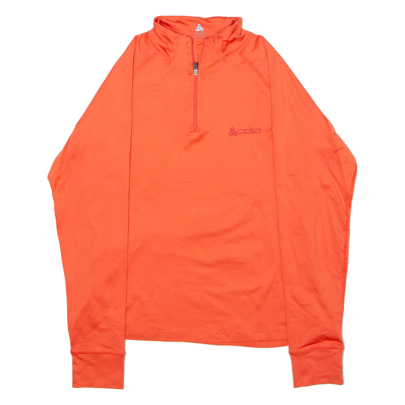 ODLO Cycling Womens Jersey Orange Long Sleeve 1/4 Zip S Refurbished - N/A refurbished available on Cerqular