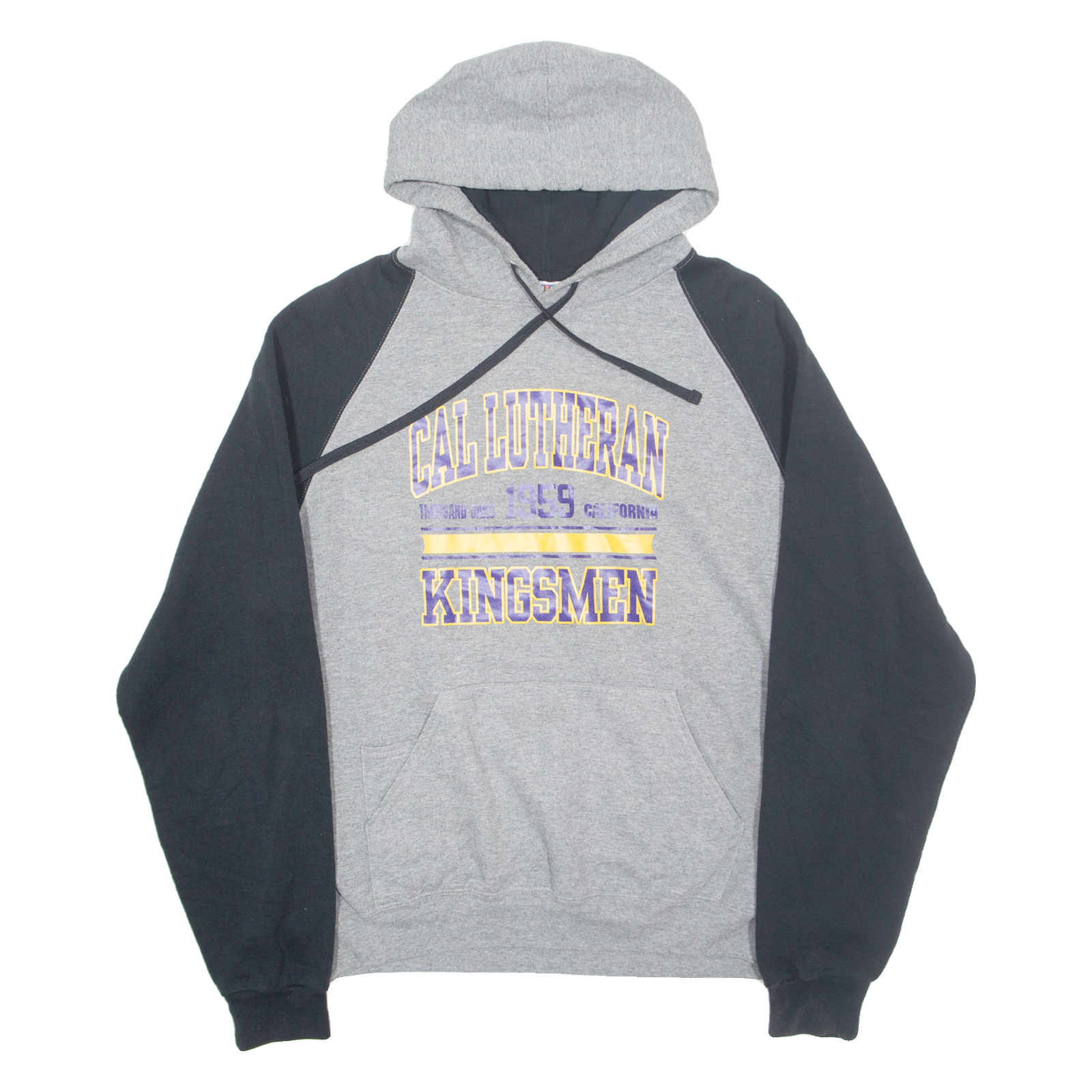 JERZEES Cal Lutheran Kingsmen Mens Grey Hoodie USA L Refurbished - N/A refurbished available on Cerqular