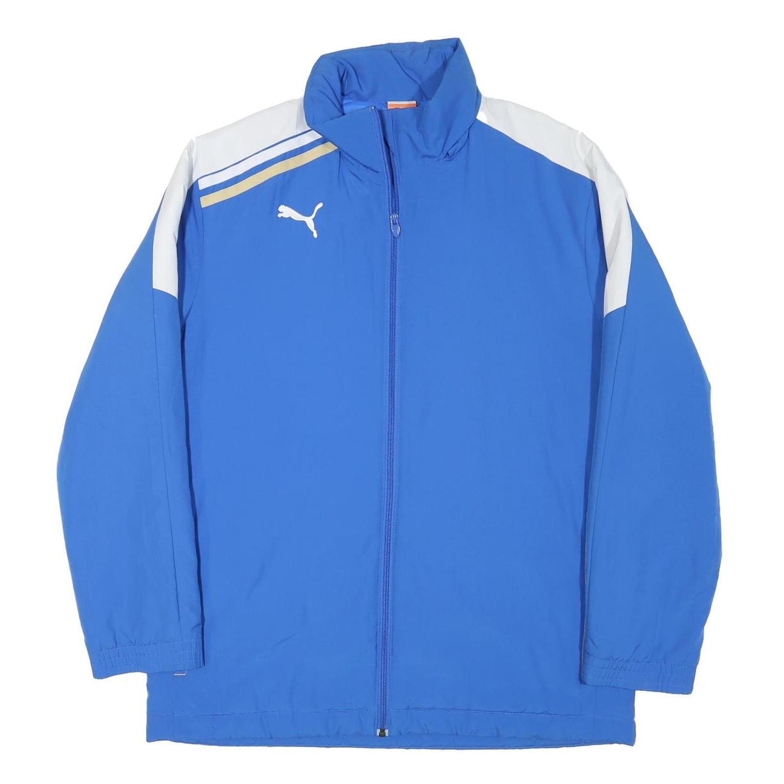 PUMA Mens Blue & White Zip Up Jacket M Polyester Blend Sportswear Activewear Refurbished - N/A refurbished available on Cerqular