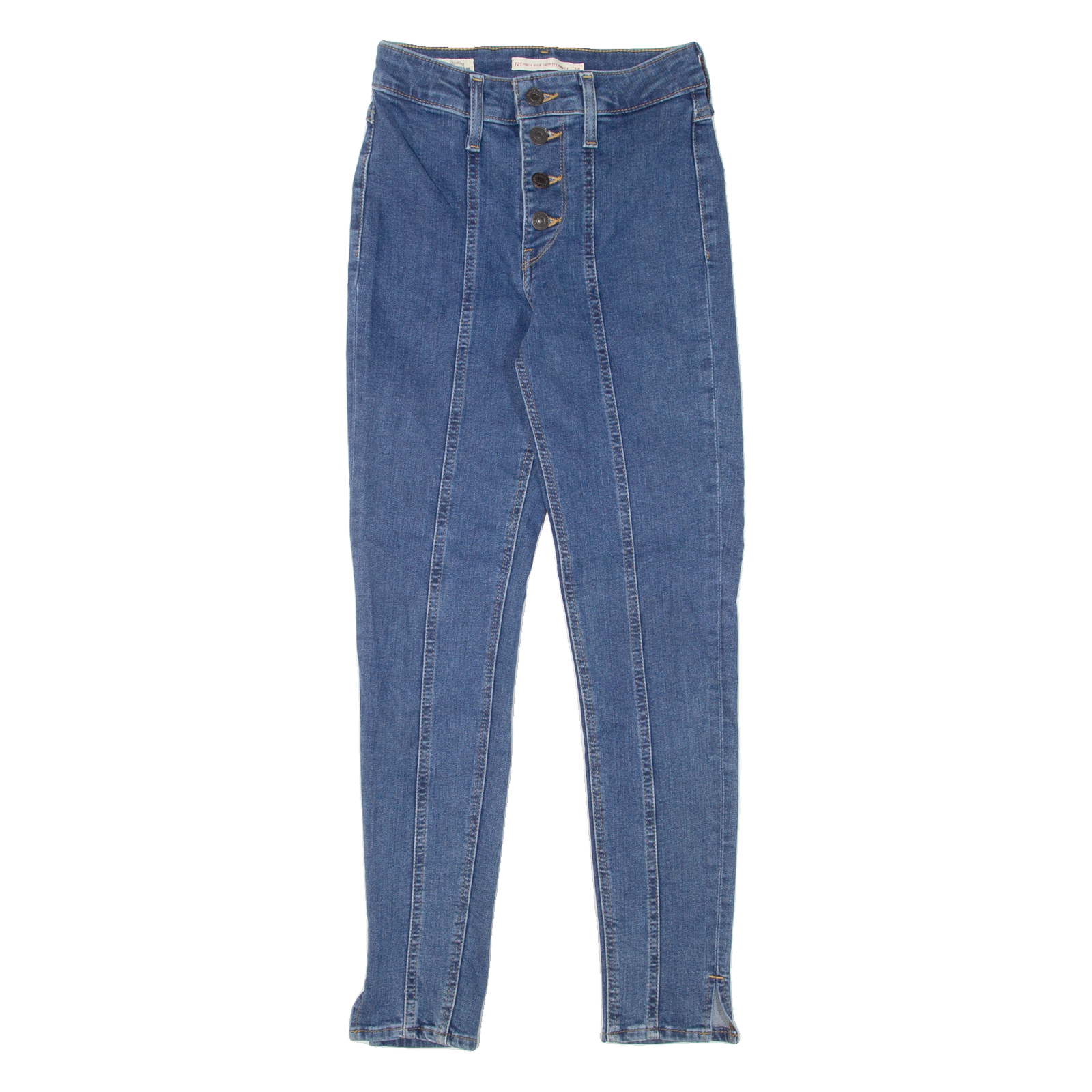 LEVI'S 721 High Rise Ankle BIG E Womens Jeans Blue Slim Skinny W24 L26 Refurbished - N/A refurbished available on Cerqular