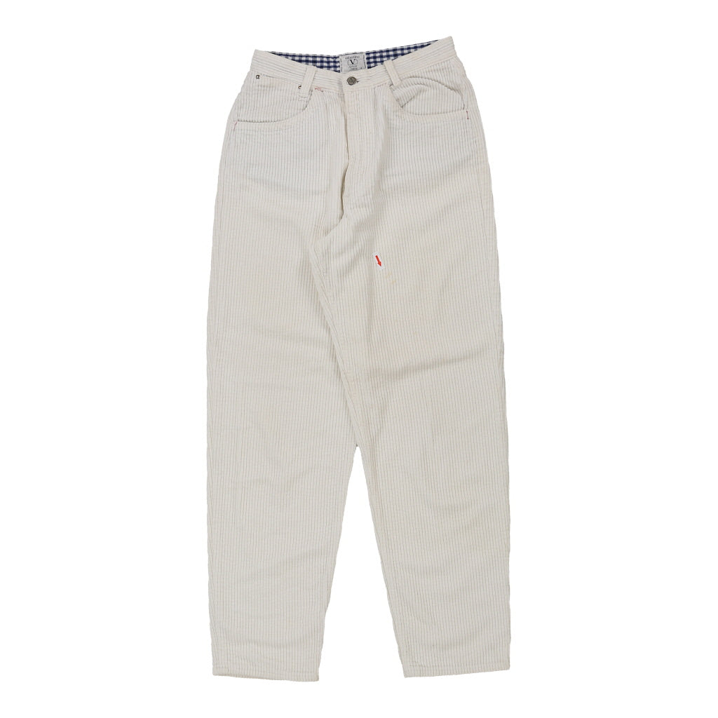 Age 14 Valentino Cord Trousers - 26W 30L White Cotton | Size: 26"" waist Refurbished - N/A (Preloved Designer is not a specific brand, it refurbished available on Cerqular