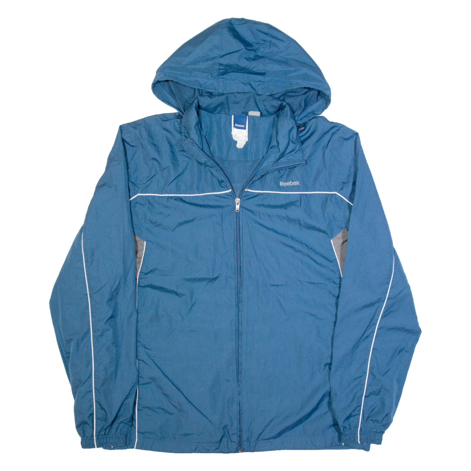 REEBOK Mens Rain Jacket Blue Hooded L Refurbished - N/A refurbished available on Cerqular