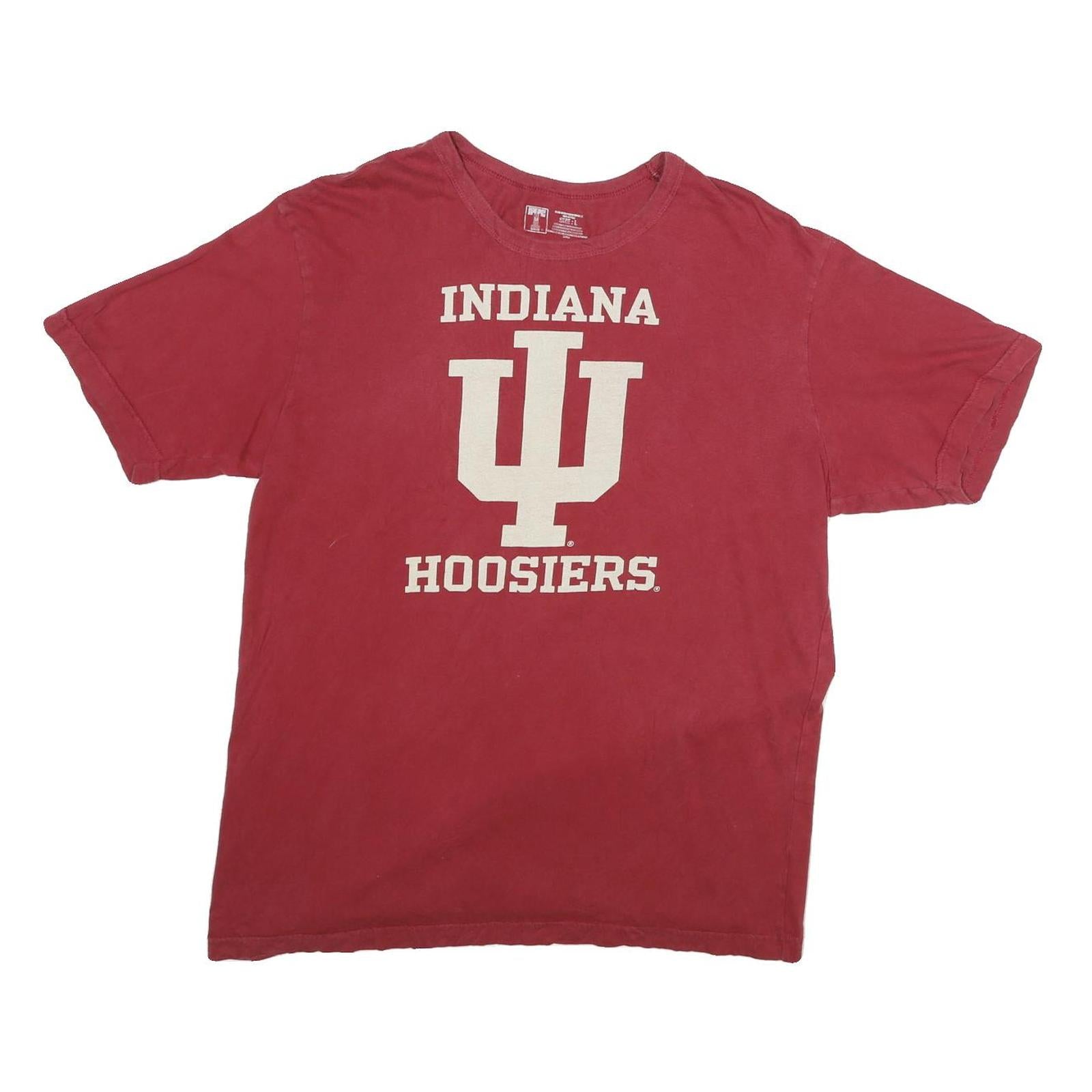 Mens Red Indiana Hoosiers Graphic T-Shirt L Short Sleeve Crew Neck Sports Refurbished - N/A refurbished available on Cerqular