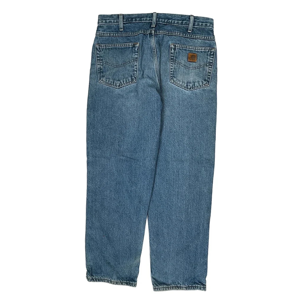 Carhartt Jeans - 34W 30L Blue Cotton Refurbished - Thrifted (note: this is a term often used to describe second- refurbished available on Cerqular