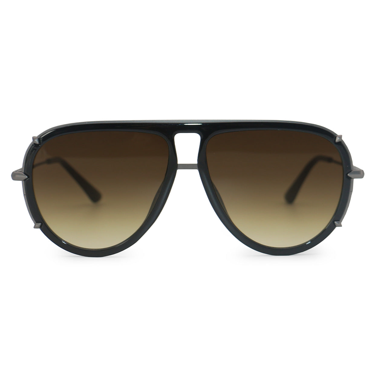 Ivy Luxe - Olive Tangle-Free Round Aviator Sunglasses | Color: Black - Olive | Size: OS Refurbished - N/A refurbished available on Cerqular