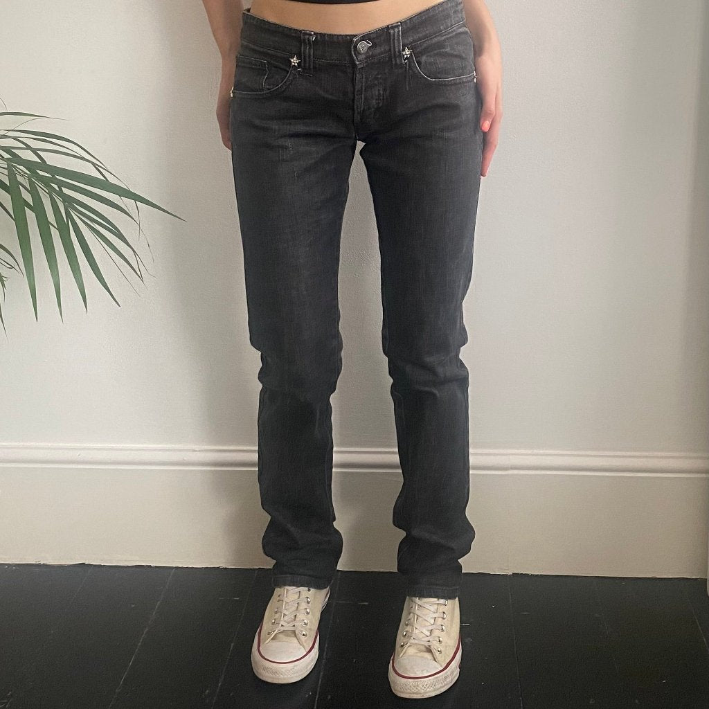 Iceberg Jeans - 30W UK 8 Black Cotton Refurbished - Thrifted (note: this is a term often used to describe second- refurbished available on Cerqular