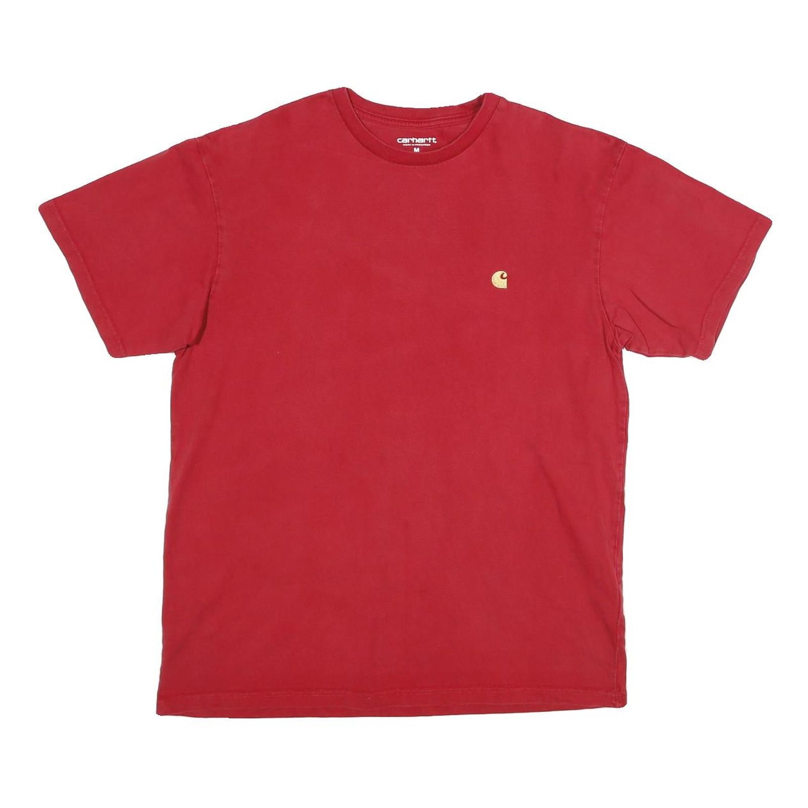 CARHARTT Mens Red Classic T-Shirt M Short Sleeve Crew Neck Cotton Blend Refurbished - N/A refurbished available on Cerqular