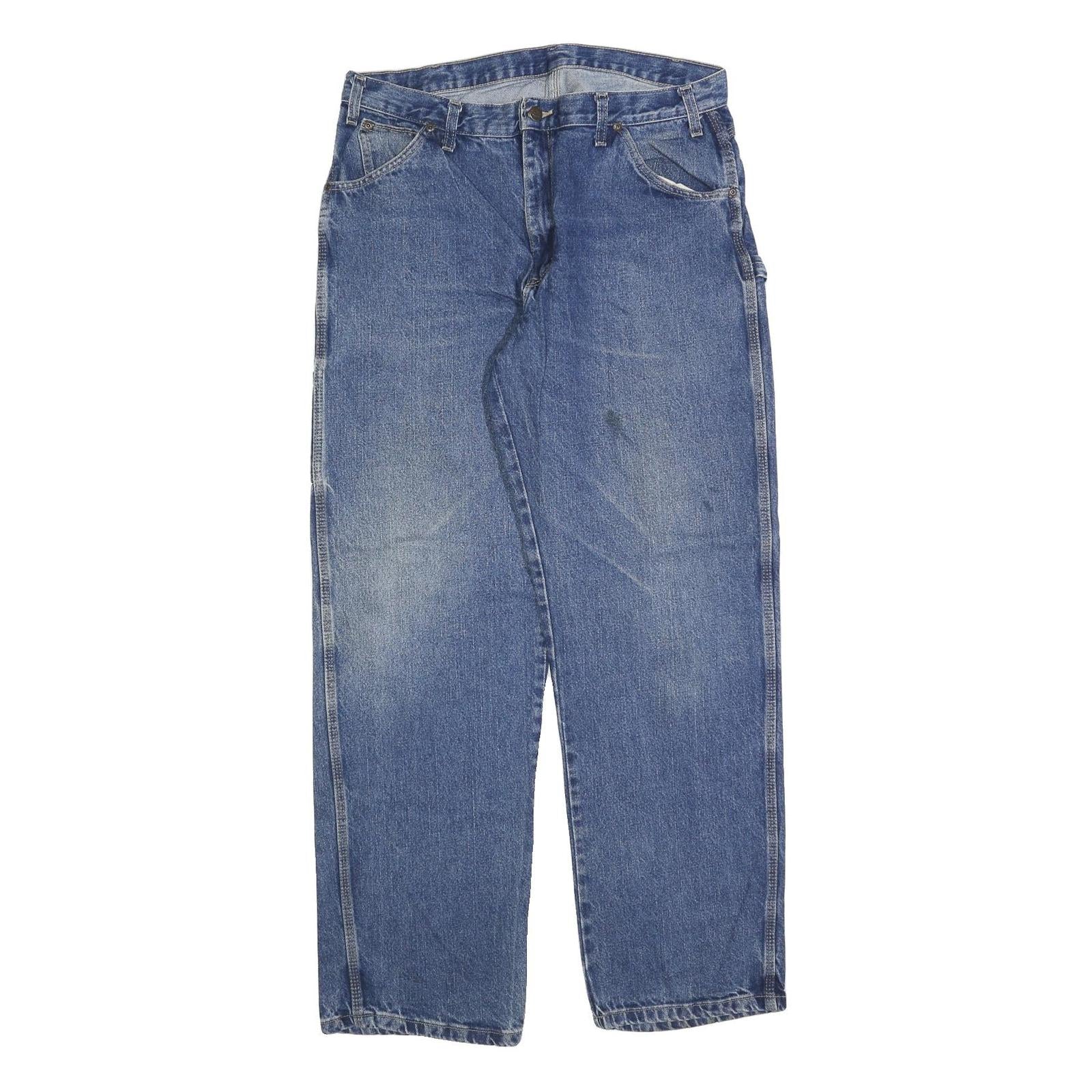 DICKIES Mens Relaxed Blue Denim Jeans W36 L34 Workwear Zip Closure Refurbished - N/A refurbished available on Cerqular