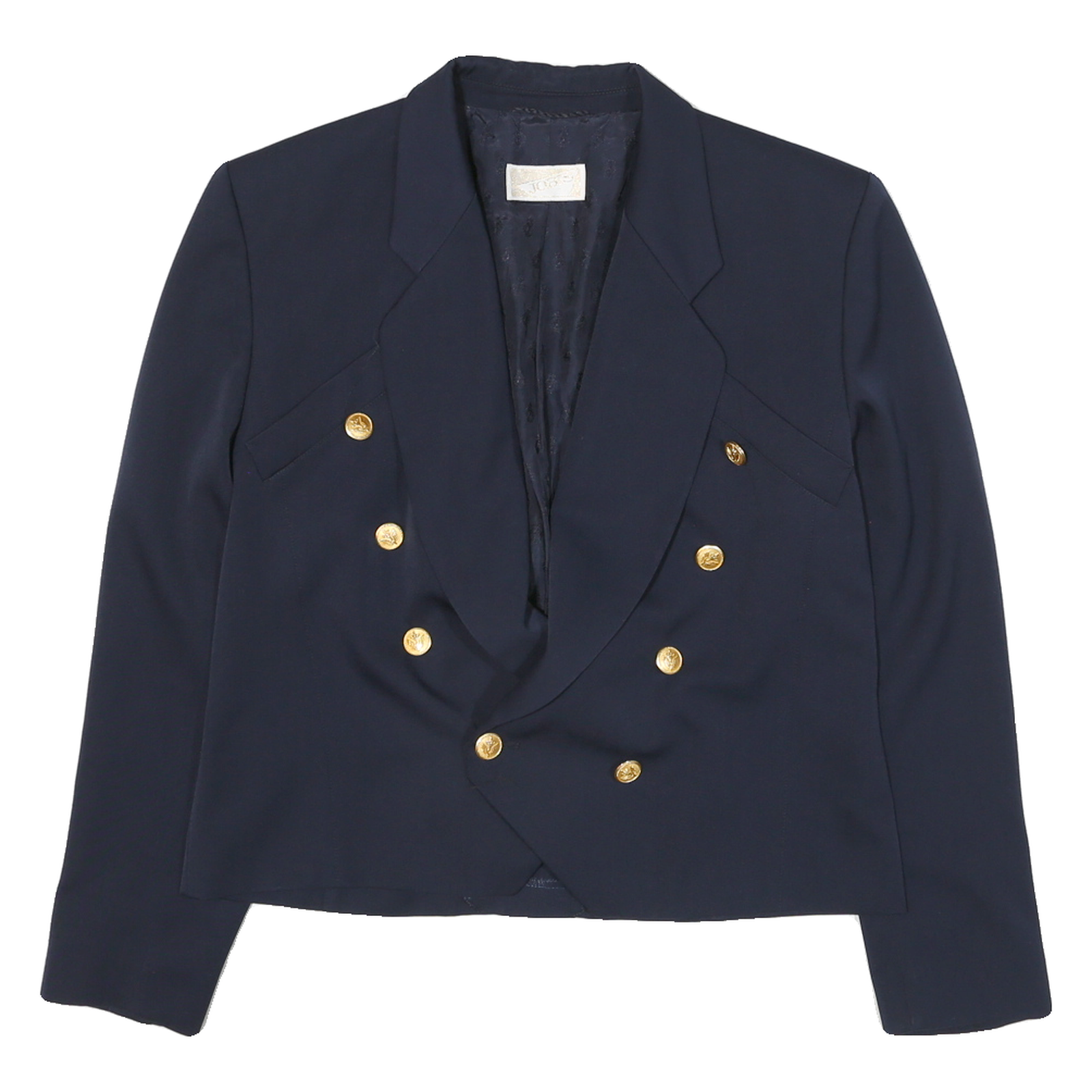 JOBIS Mens Navy Blue Blazer Jacket S Polyester Blend Double Breasted Formal Refurbished - N/A refurbished available on Cerqular