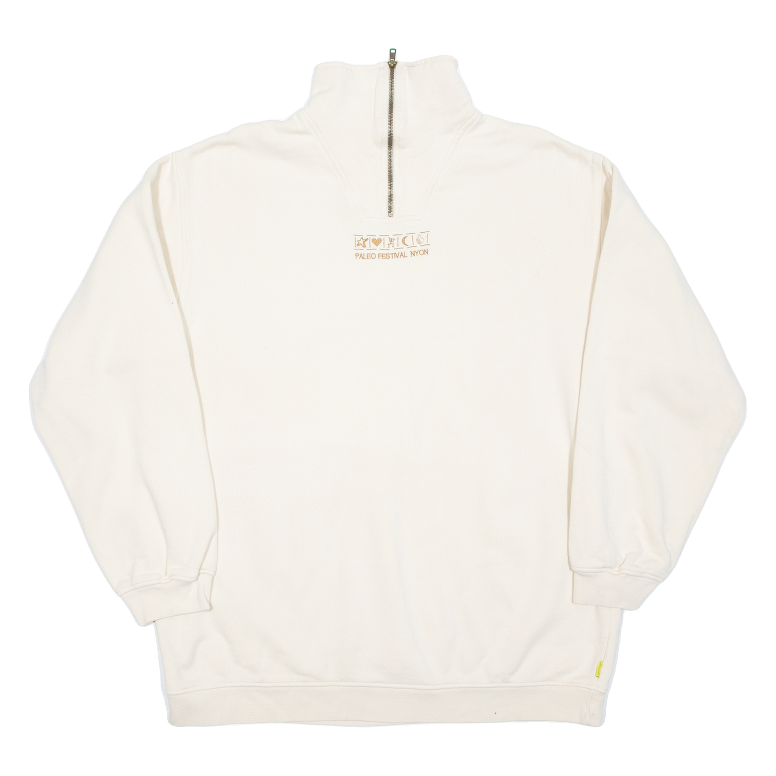 SWITCHER Womens Sweatshirt Beige 1/4 Zip XL Refurbished - N/A refurbished available on Cerqular