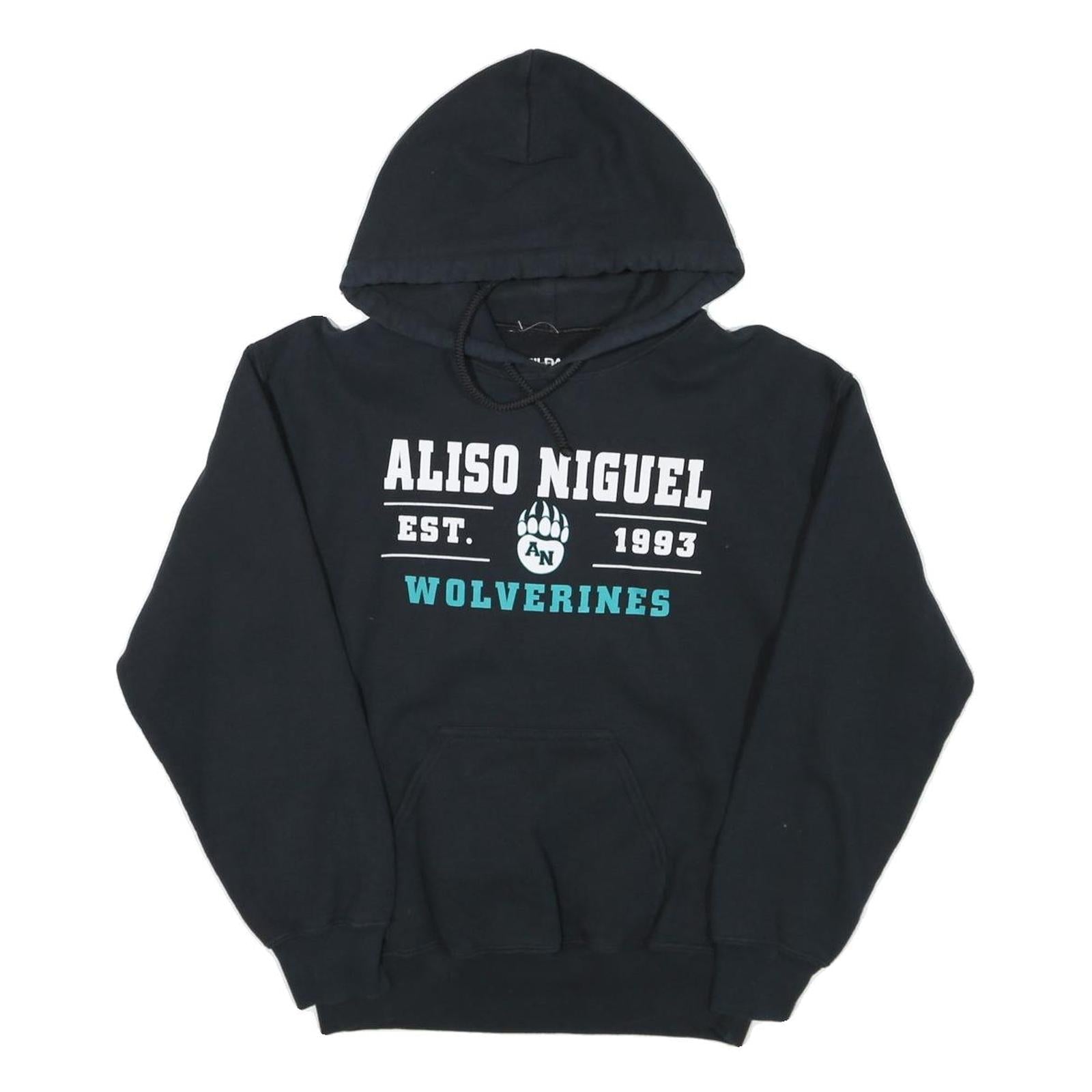 GILDAN Mens Black Aliso Niguel Wolverines Hoodie S Cotton Blend Pullover Refurbished - N/A refurbished available on Cerqular