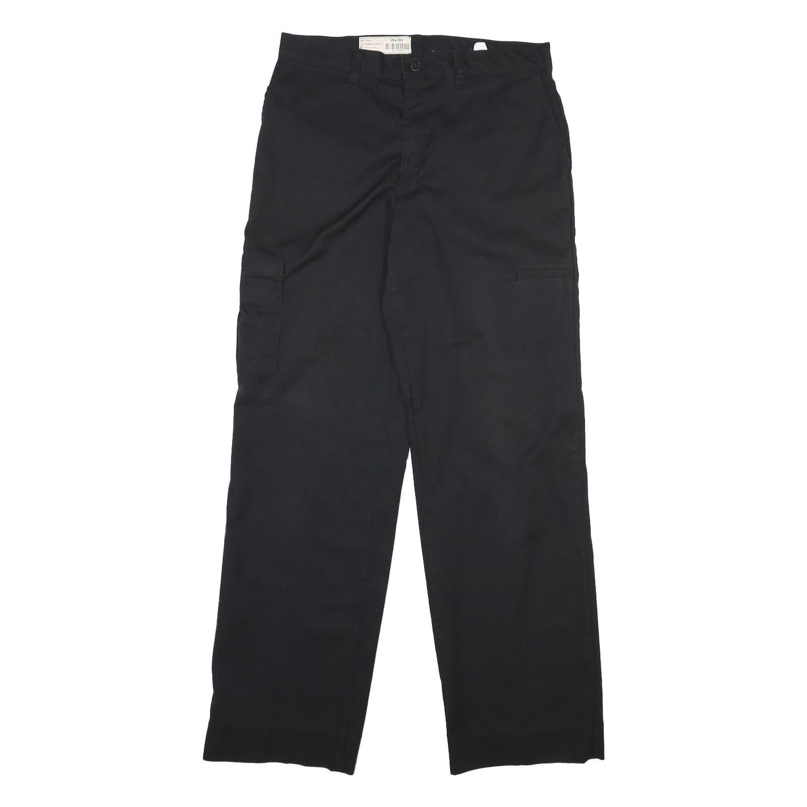 DICKIES Mens Regular Black Cotton Blend Workwear Trousers W32 L30 Zip Pocket Refurbished - N/A refurbished available on Cerqular
