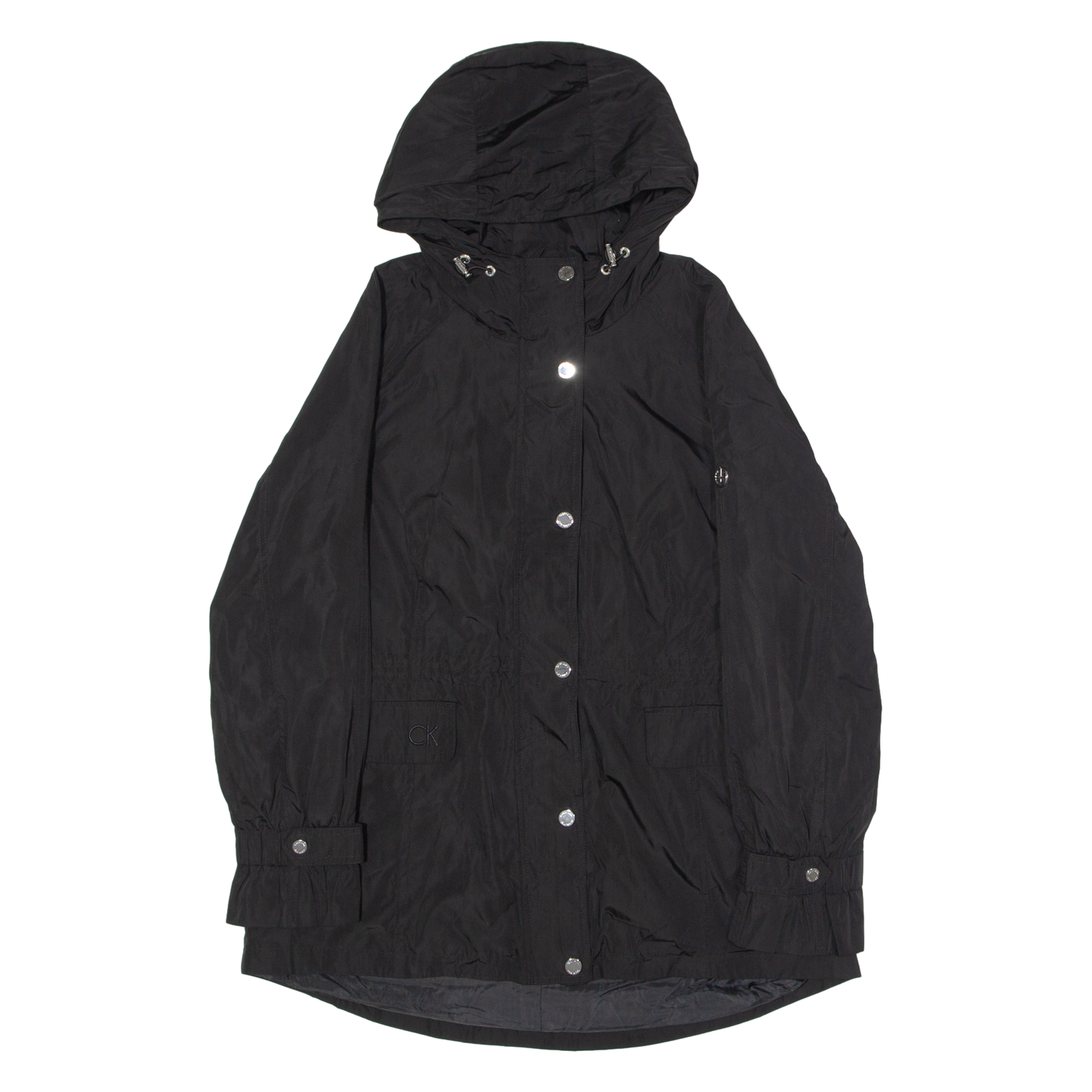 CALVIN KLEIN Womens Parka Jacket Black Hooded L Refurbished - N/A refurbished available on Cerqular