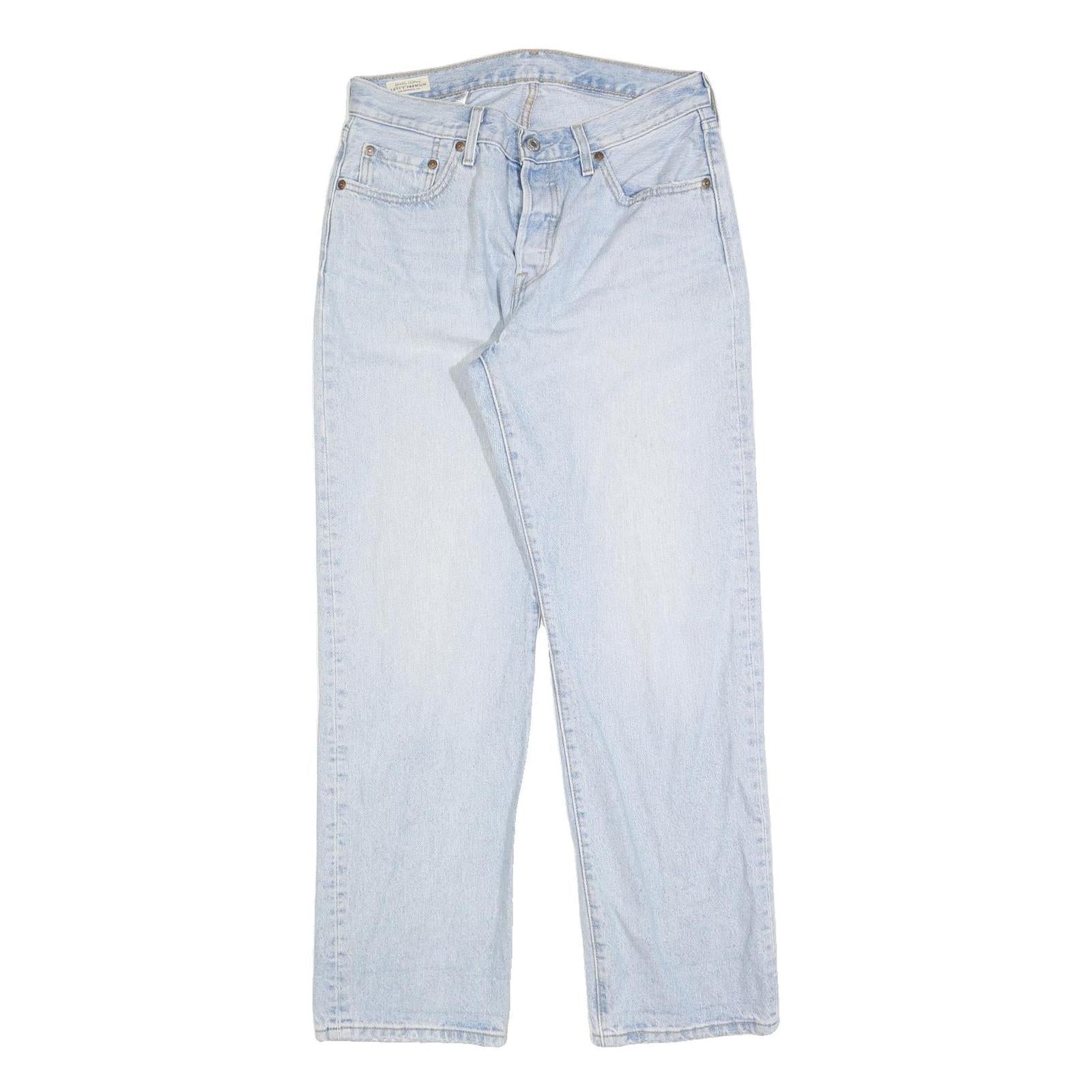 LEVI'S 501 Womens Jeans Blue Regular Straight Denim Light W27 L30 Classic Fit Refurbished - N/A refurbished available on Cerqular