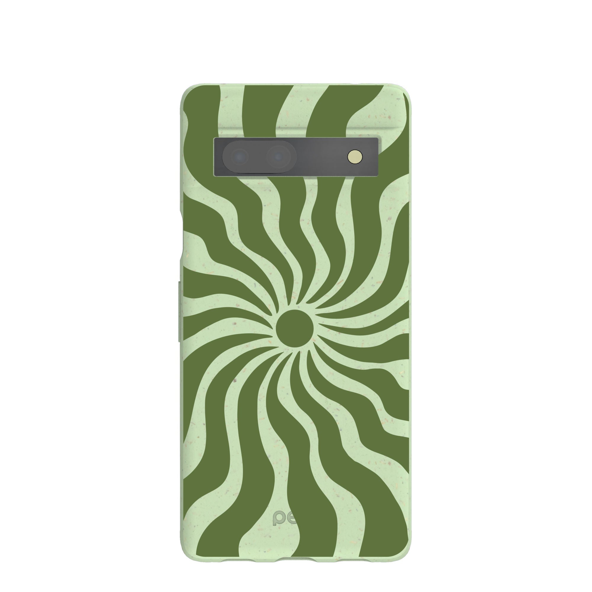 Sage Green Watermelon Time Warp Google Pixel 7a Case Refurbished - Pela Case refurbished available on Cerqular