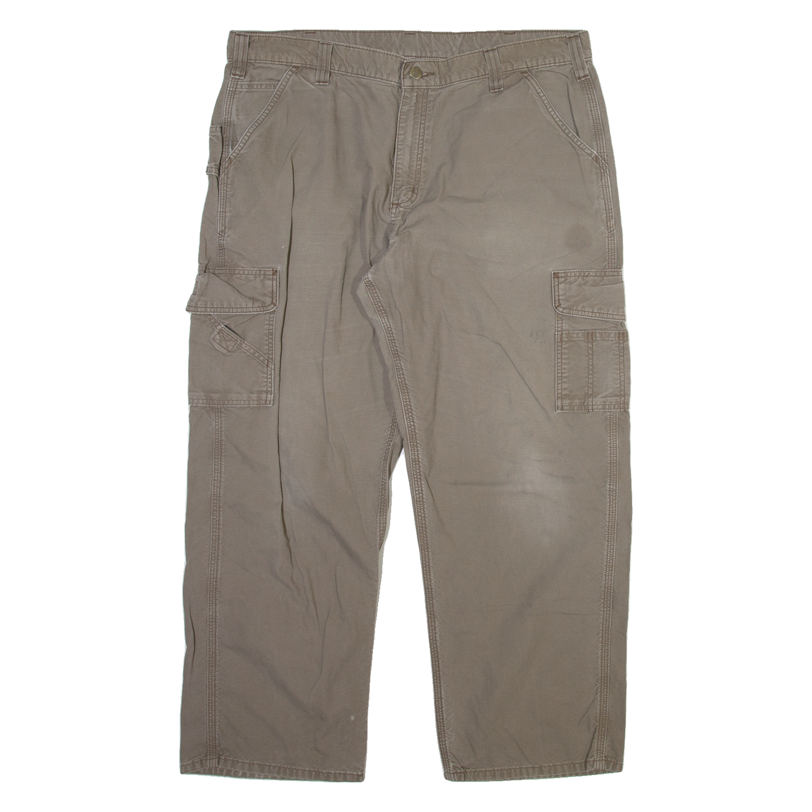 CARHARTT Carpenter Mens Trousers Grey Relaxed Straight W40 L30 Refurbished - N/A refurbished available on Cerqular