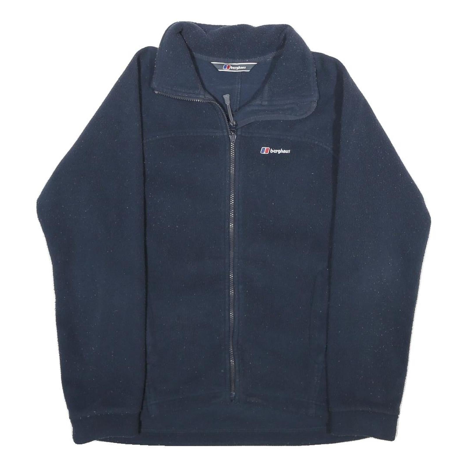 BERGHAUS Womens Navy Blue Jacket M Polyester Fleece Outdoor Zip Up Refurbished - N/A refurbished available on Cerqular