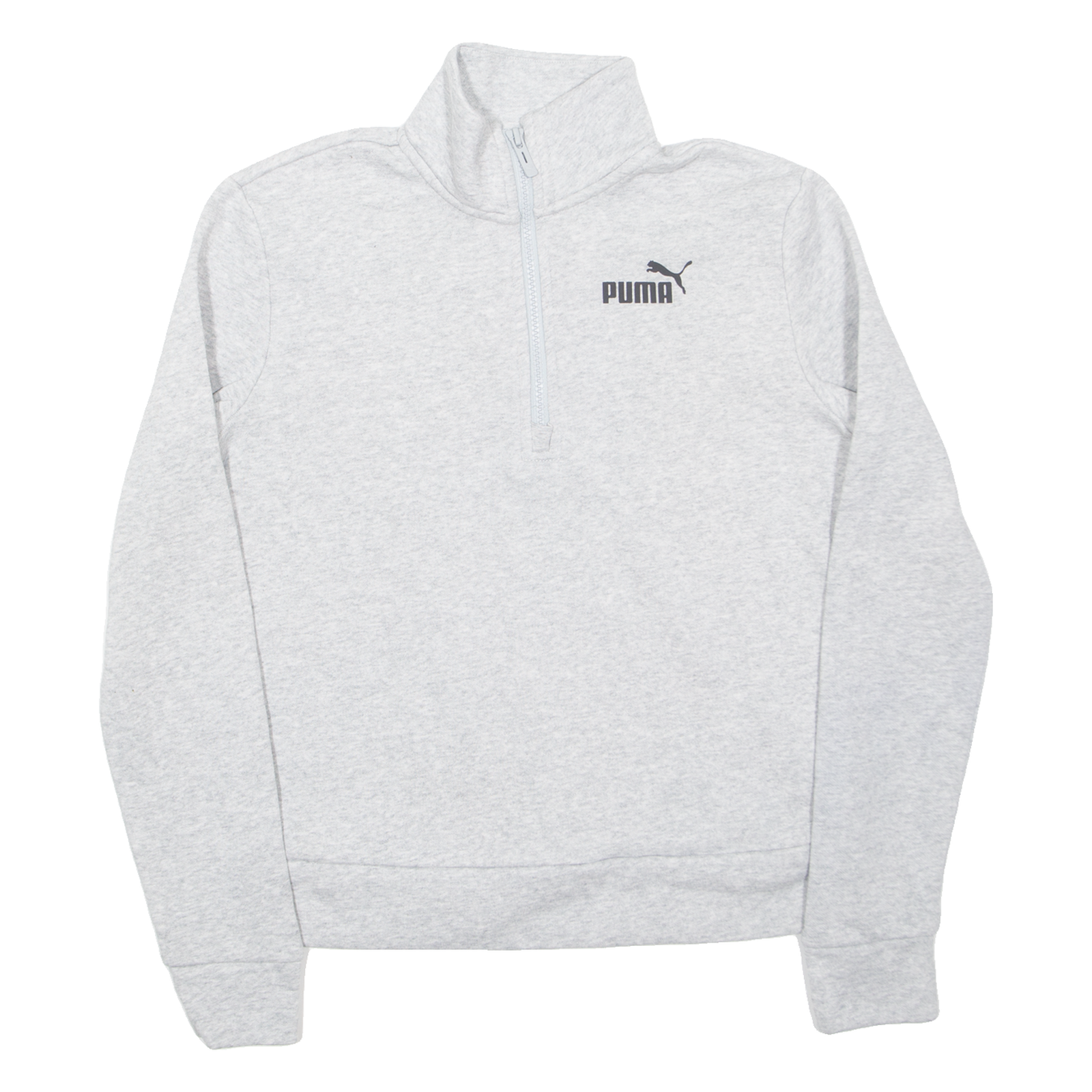 PUMA Womens Sweatshirt Grey 1/4 Zip XXS Refurbished - N/A refurbished available on Cerqular
