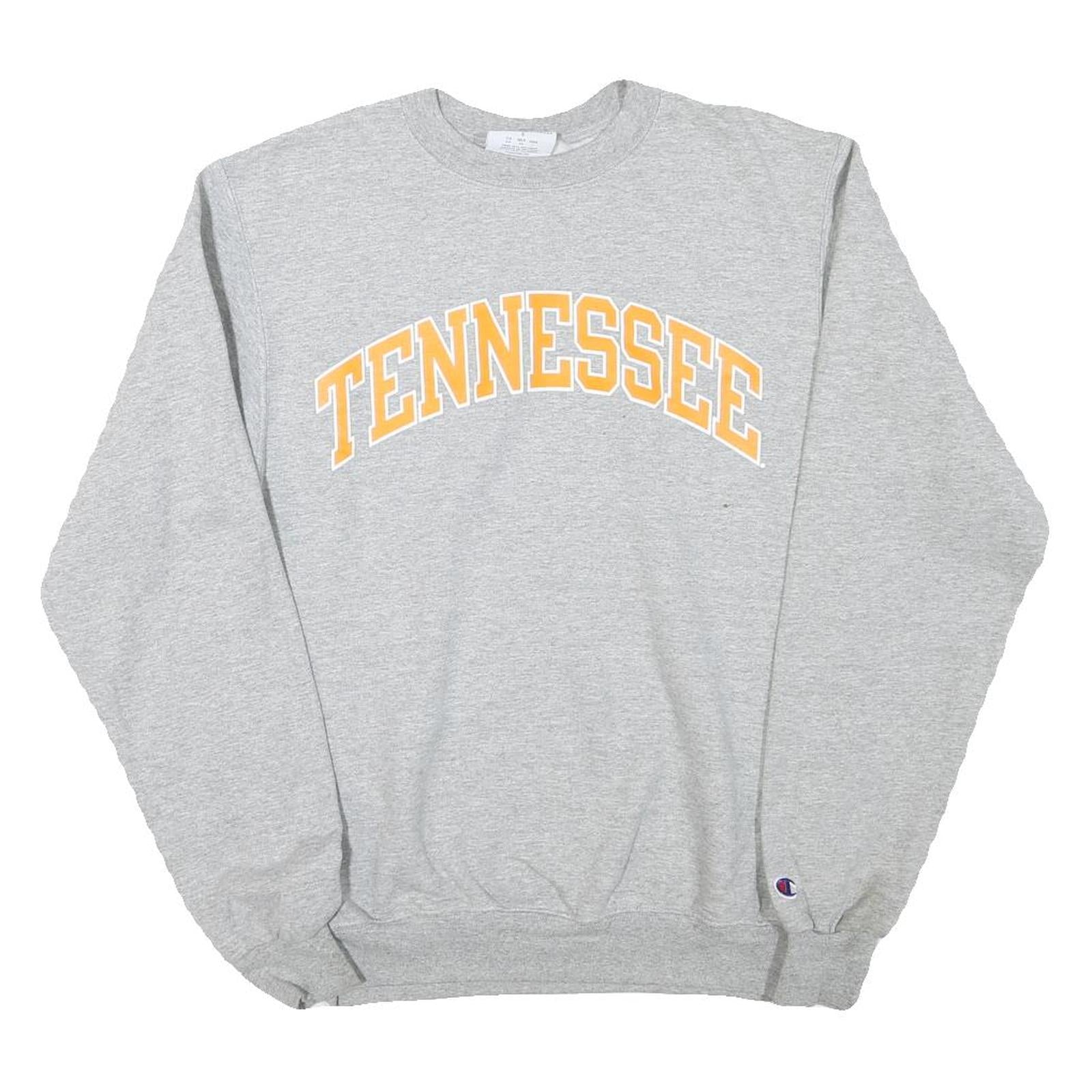 CHAMPION Mens Grey Tennessee Crew Neck S Cotton Blend Pullover Sweatshirt Refurbished - N/A refurbished available on Cerqular
