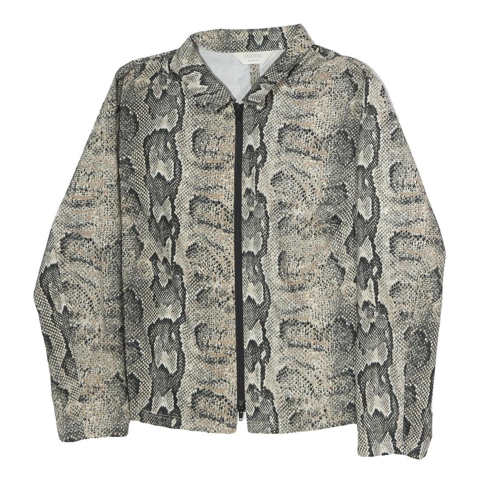 Buy CANDA Womens Beige & Black Snake Print Jacket M Polyester Zip Refurbished - $37.69 CANDA Womens Beige & Black Snake Print Jacket M Polyester Zip Refurbished - N/A refurbished available on Cerqular
