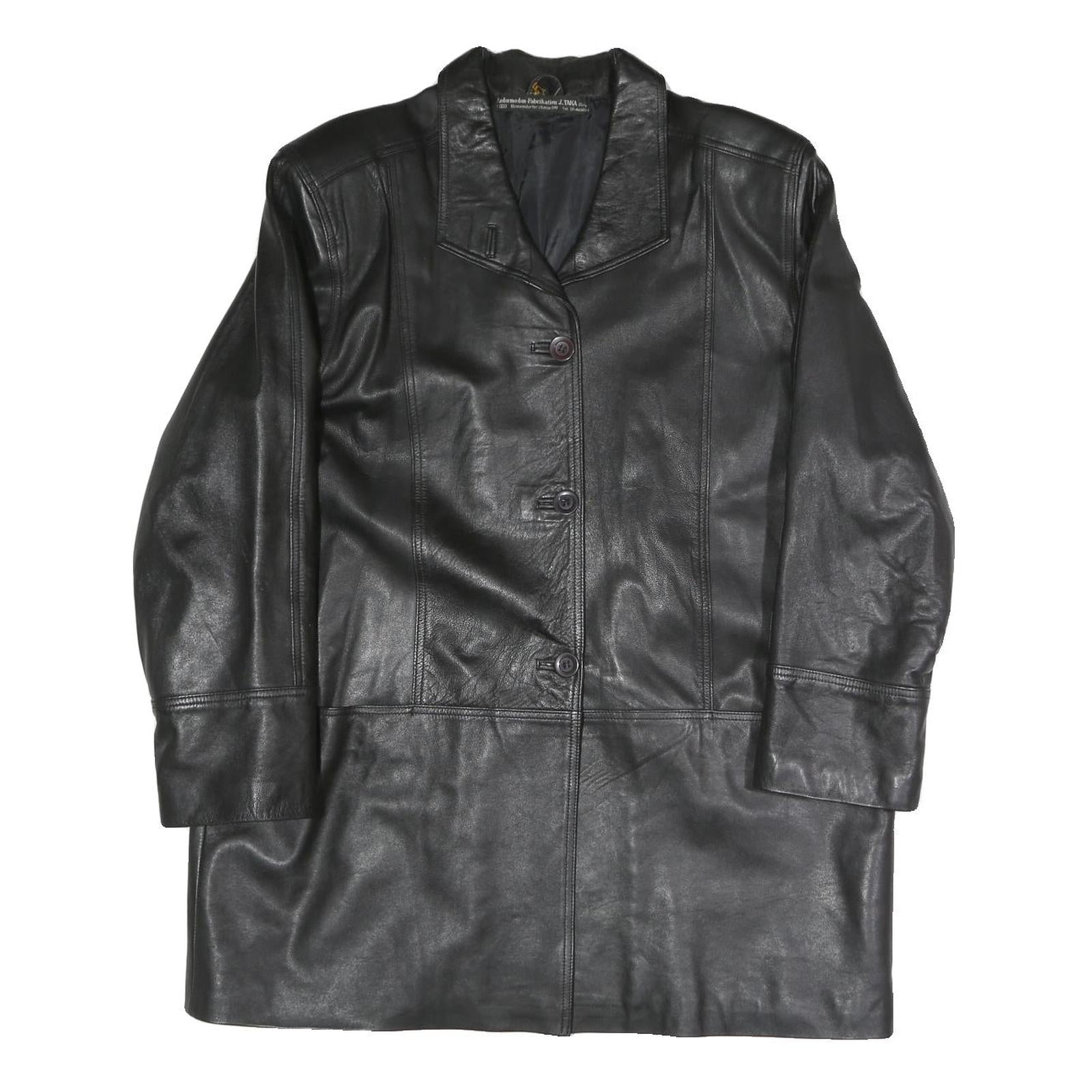 Buy J.TAKA Womens Black Leather Button Jacket L Plain Classic Stylish Outerwear Refurbished - $61.09 J.TAKA Womens Black Leather Button Jacket L Plain Classic Stylish Outerwear Refurbished - N/A refurbished available on Cerqular