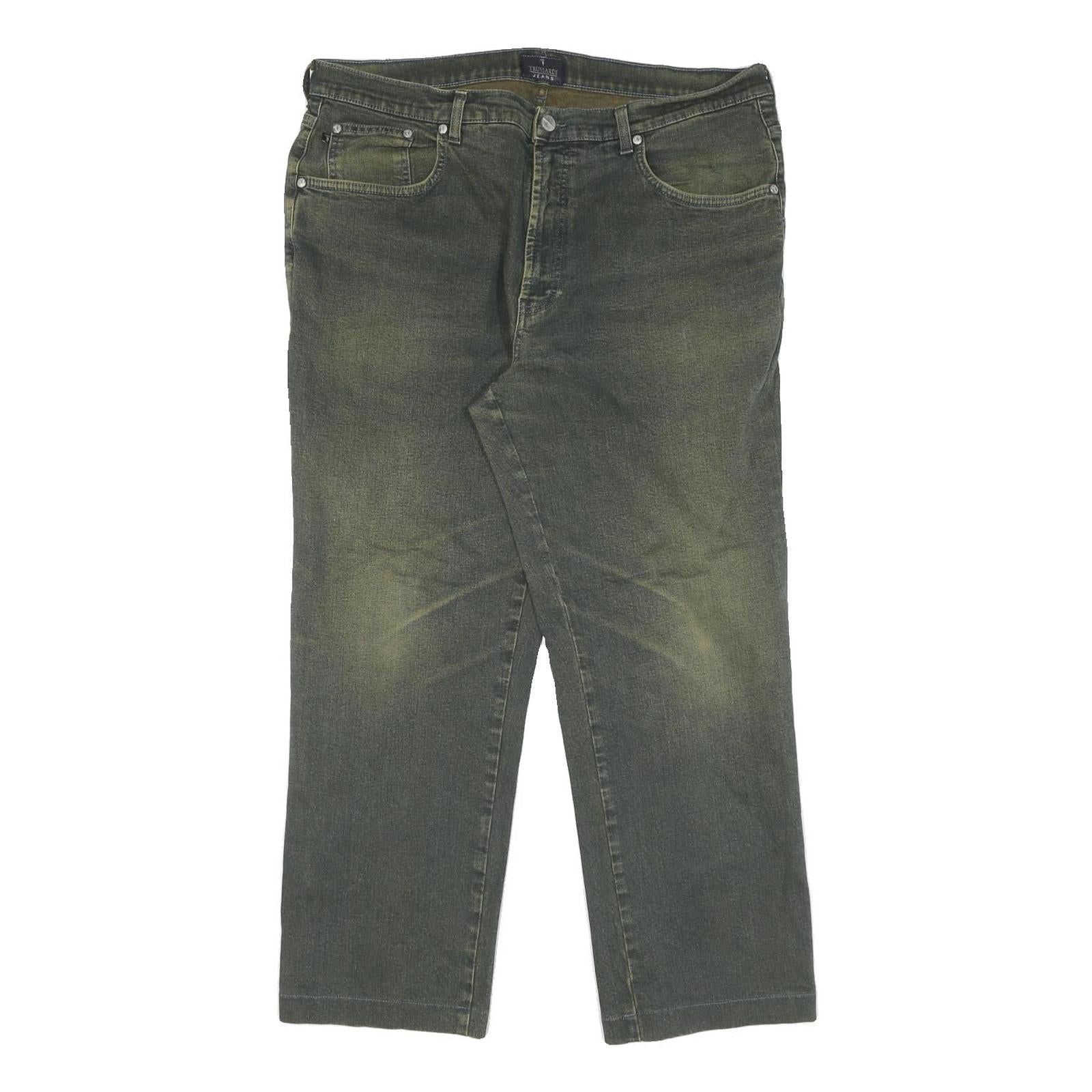 TRUSSARDI Mens Jeans Green Regular Straight Denim Medium W40 L27 Classic Fit Refurbished - N/A refurbished available on Cerqular