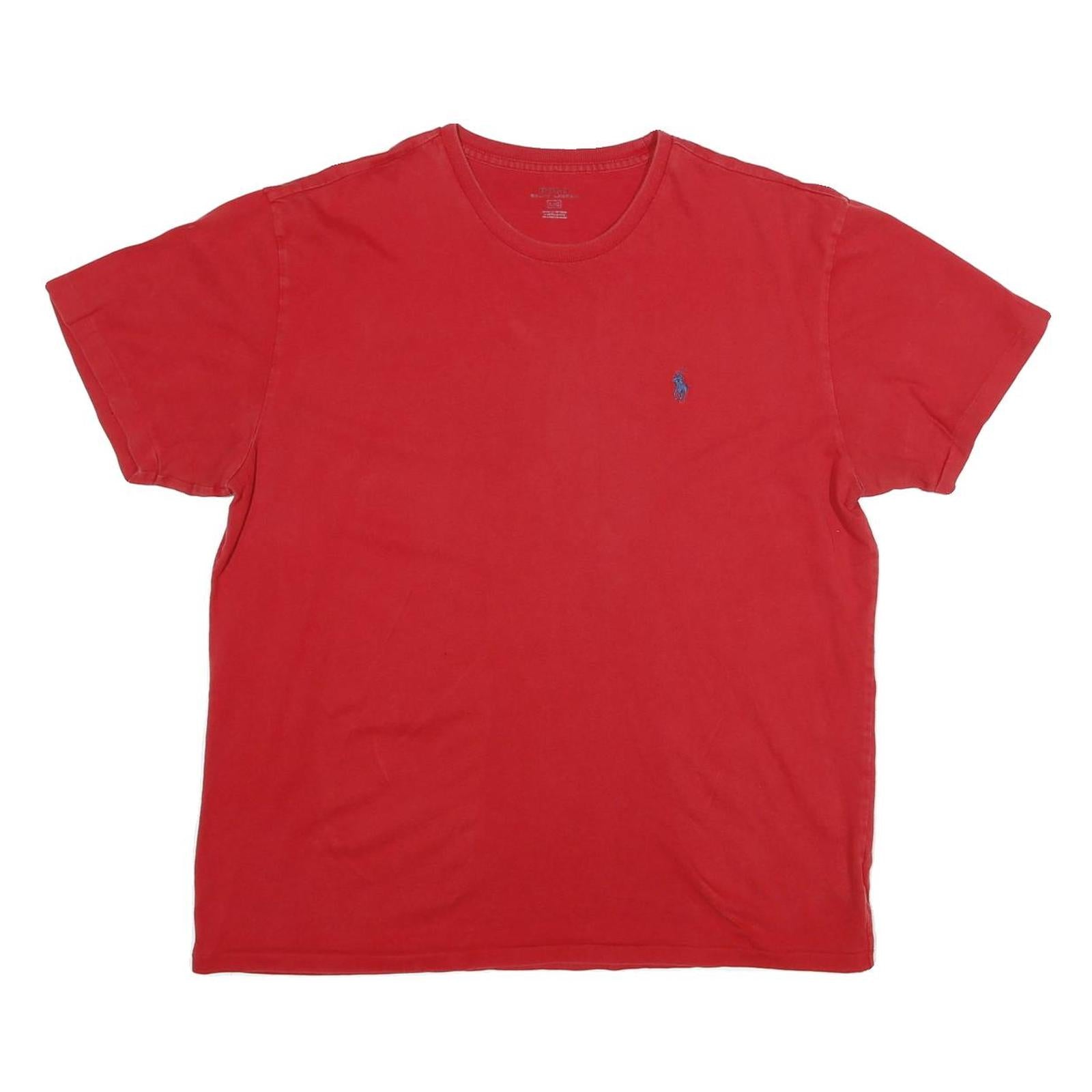 POLO RALPH LAUREN Mens Red Classic T-Shirt L Short Sleeve Crew Neck Soft Cotton Refurbished - N/A refurbished available on Cerqular
