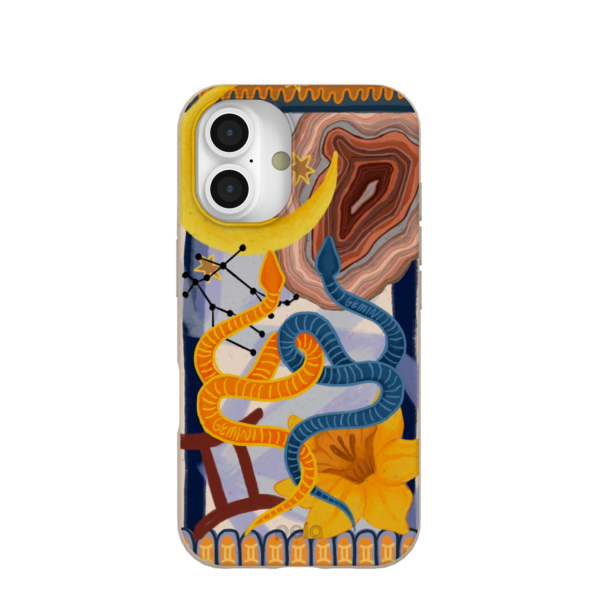 Seashell Gemini Twin iPhone 16 Case Refurbished - Pela Case refurbished available on Cerqular
