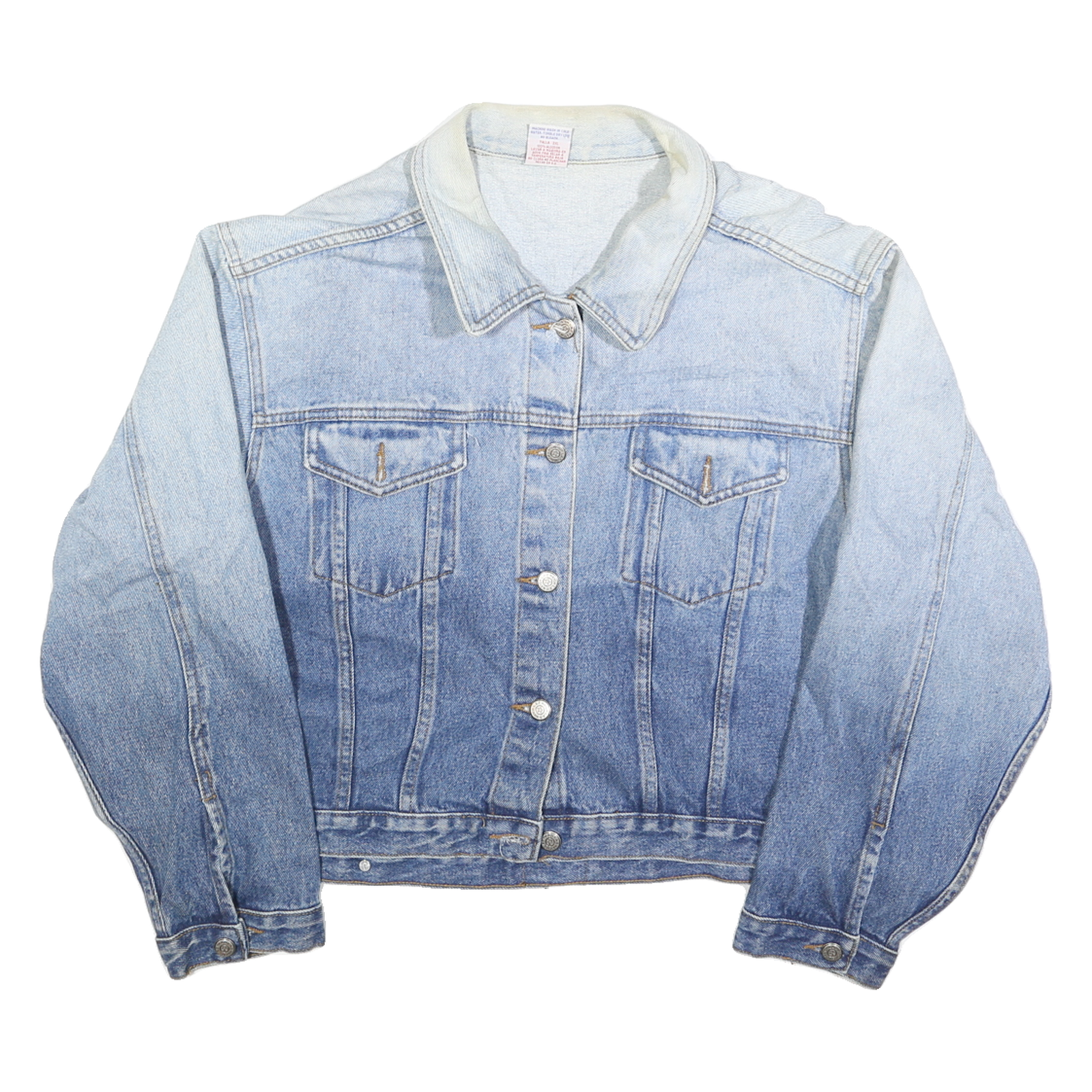 WATCH LA Womens Blue Cotton Denim Jacket 3XL Classic Button Closure Casual Refurbished - N/A refurbished available on Cerqular