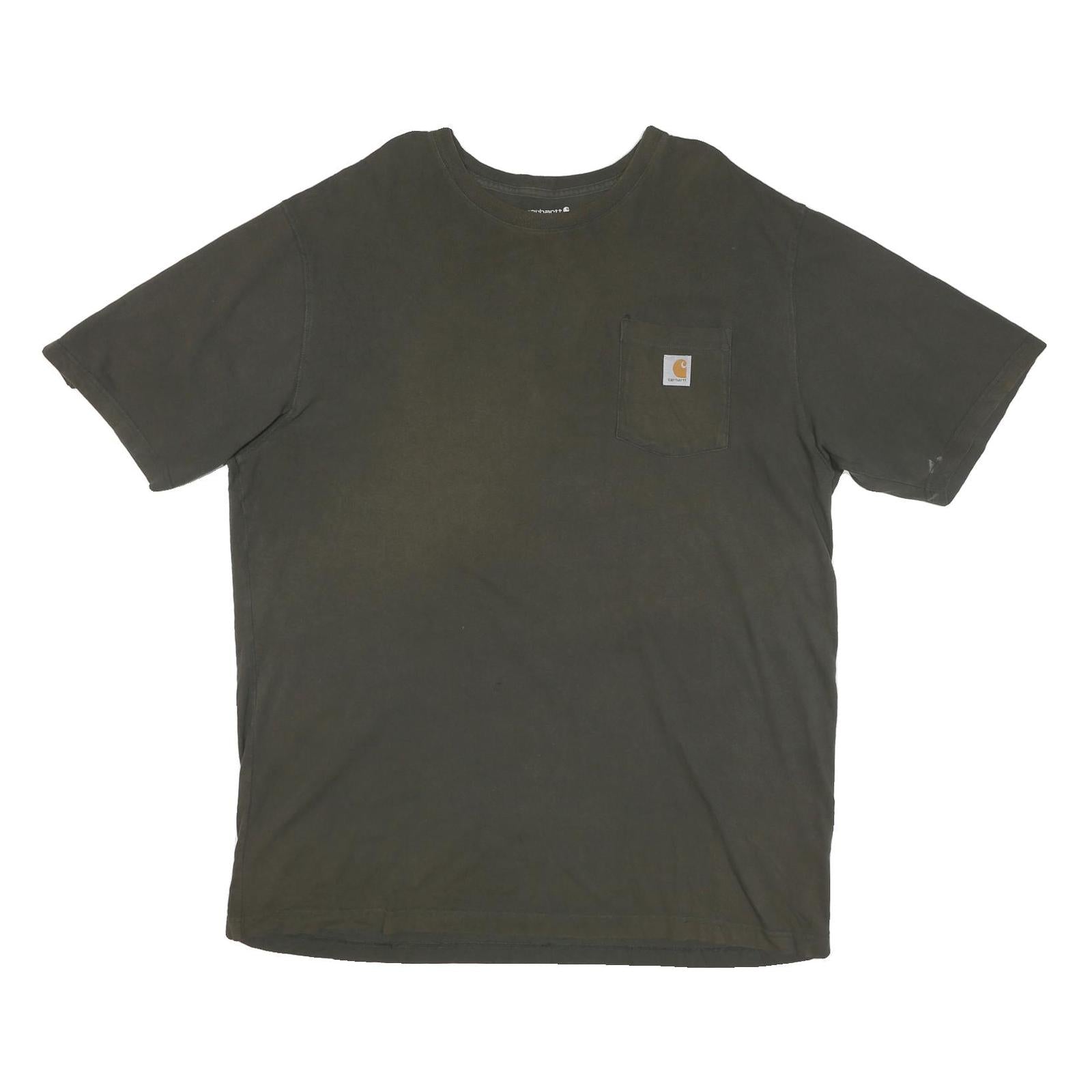 CARHARTT Mens Dark Green Cotton Blend Casual T-Shirt XL Crew Neck Short Sleeve Refurbished - N/A refurbished available on Cerqular