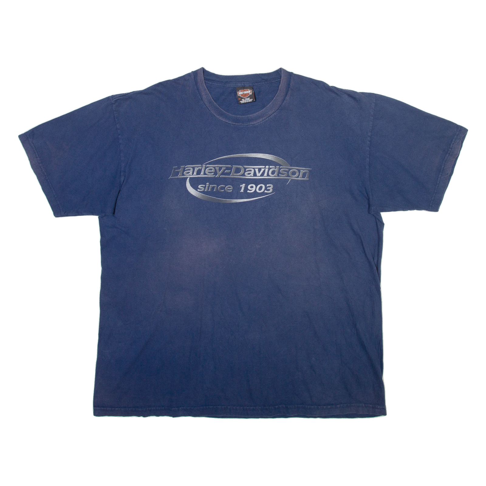 HARLEY DAVIDSON Mens Biker T-Shirt Blue 2XL Refurbished - N/A refurbished available on Cerqular