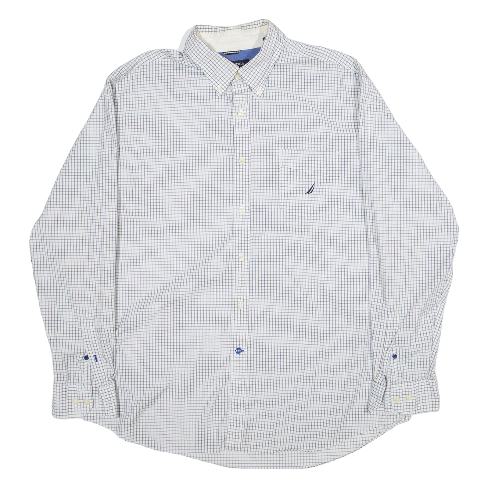Buy NAUTICA Mens Shirt Blue Gingham Long Sleeve XL Refurbished - $18.19 NAUTICA Mens Shirt Blue Gingham Long Sleeve XL Refurbished - N/A refurbished available on Cerqular