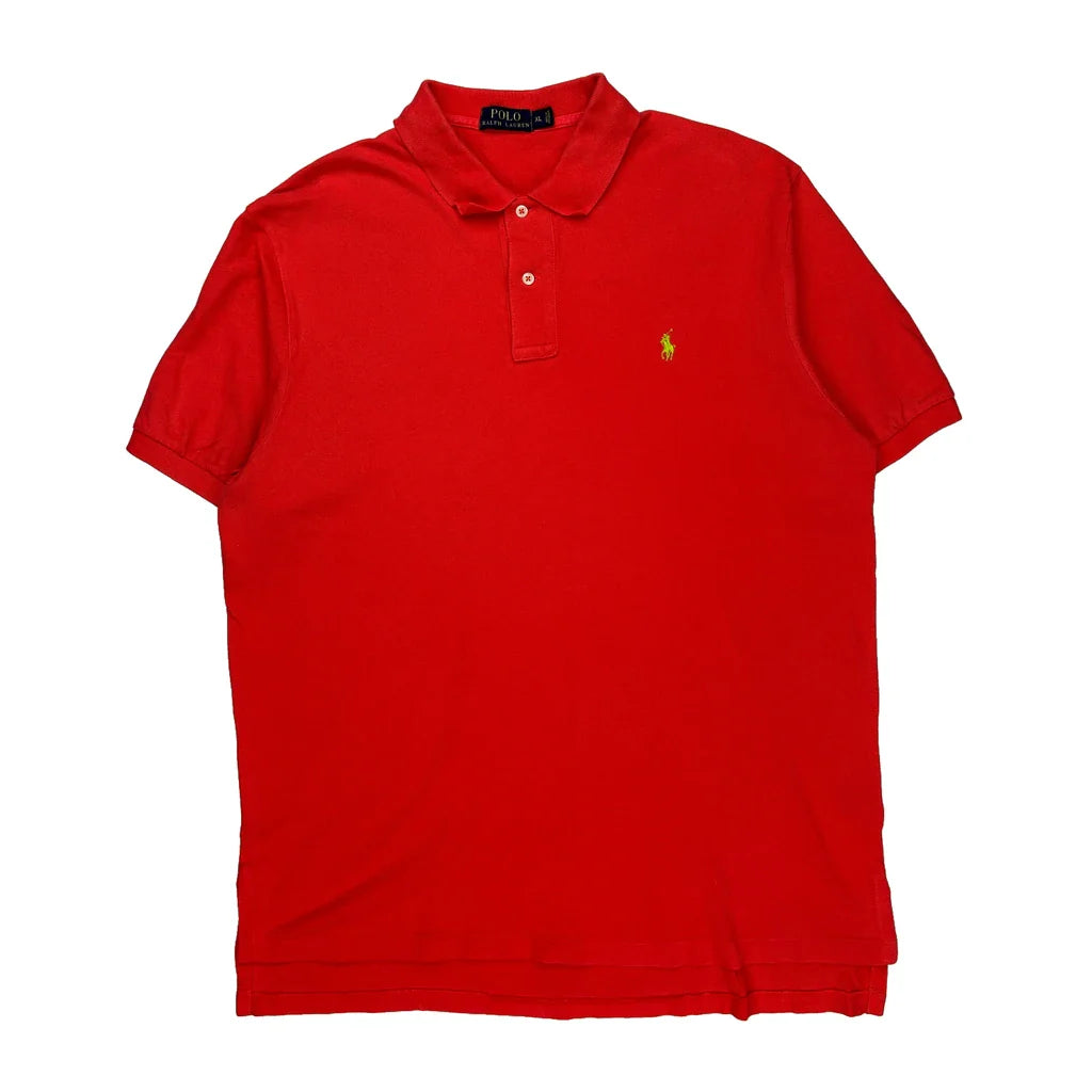 Polo By Ralph Lauren Polo Shirt - XL Red Cotton Refurbished - Thrifted (note: this is a term often used to describe second- refurbished available on Cerqular