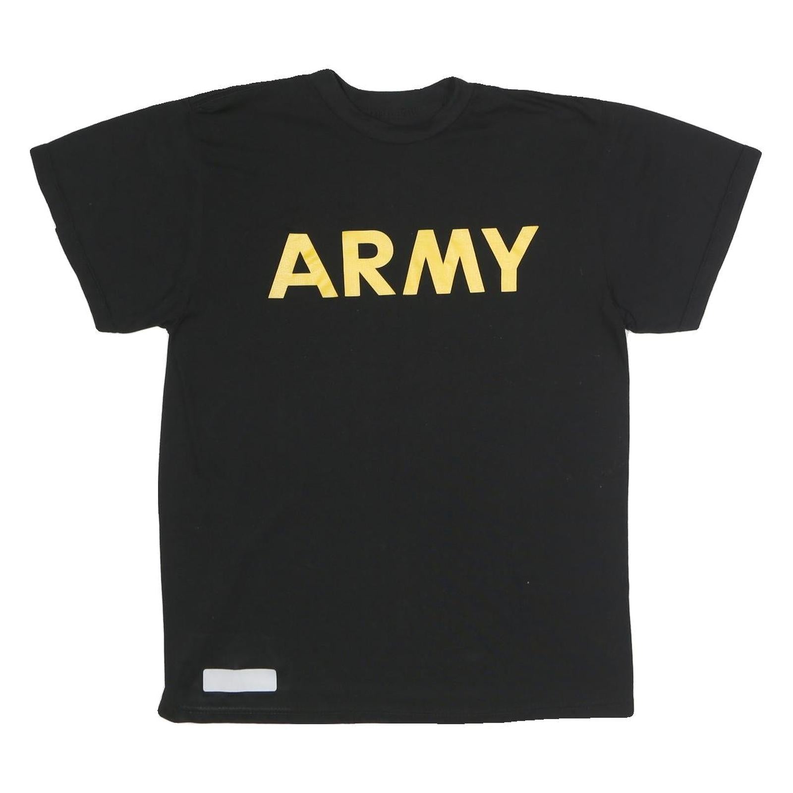 UNICOR Mens Black Army Printed T-Shirt L Short Sleeve Crew Neck Casual Wear Refurbished - N/A refurbished available on Cerqular