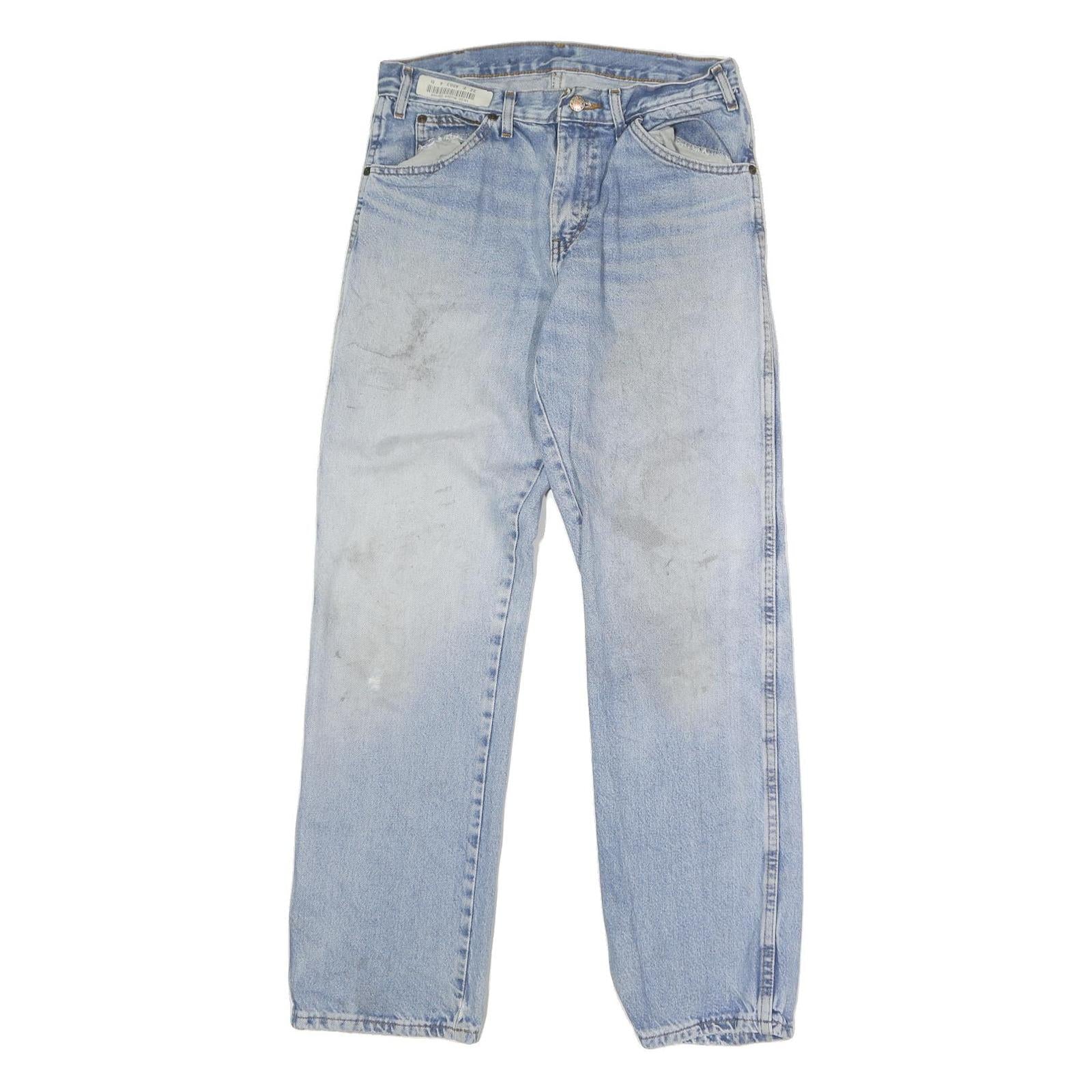 DICKIES Mens Regular Fit Light Blue Denim Jeans W32 L31 Button Closure Classic Refurbished - N/A refurbished available on Cerqular