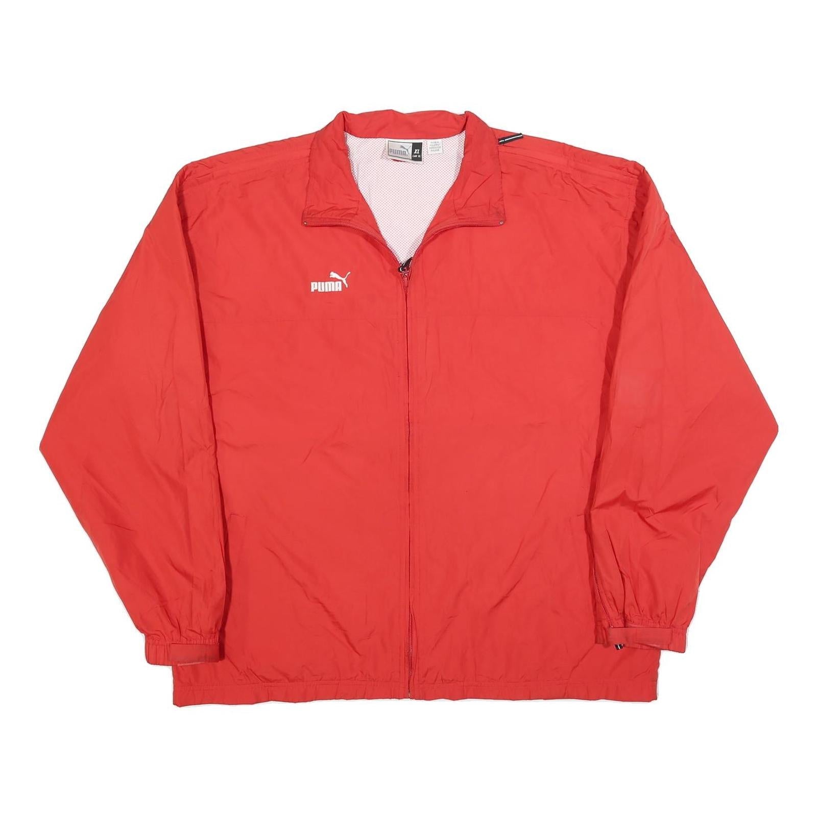 PUMA Mens Red Jacket XL Polyester Blend Zip Plain Sportswear Windbreaker Refurbished - N/A refurbished available on Cerqular