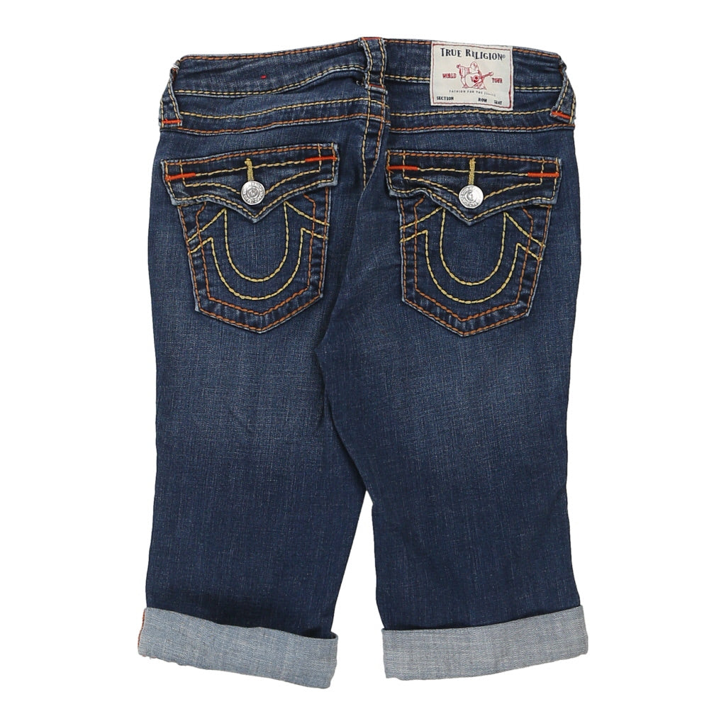 Riley True Religion Denim Shorts - 28W UK 8 Blue Cotton Refurbished - Thrifted (note: this is a term often used to describe second- refurbished available on Cerqular