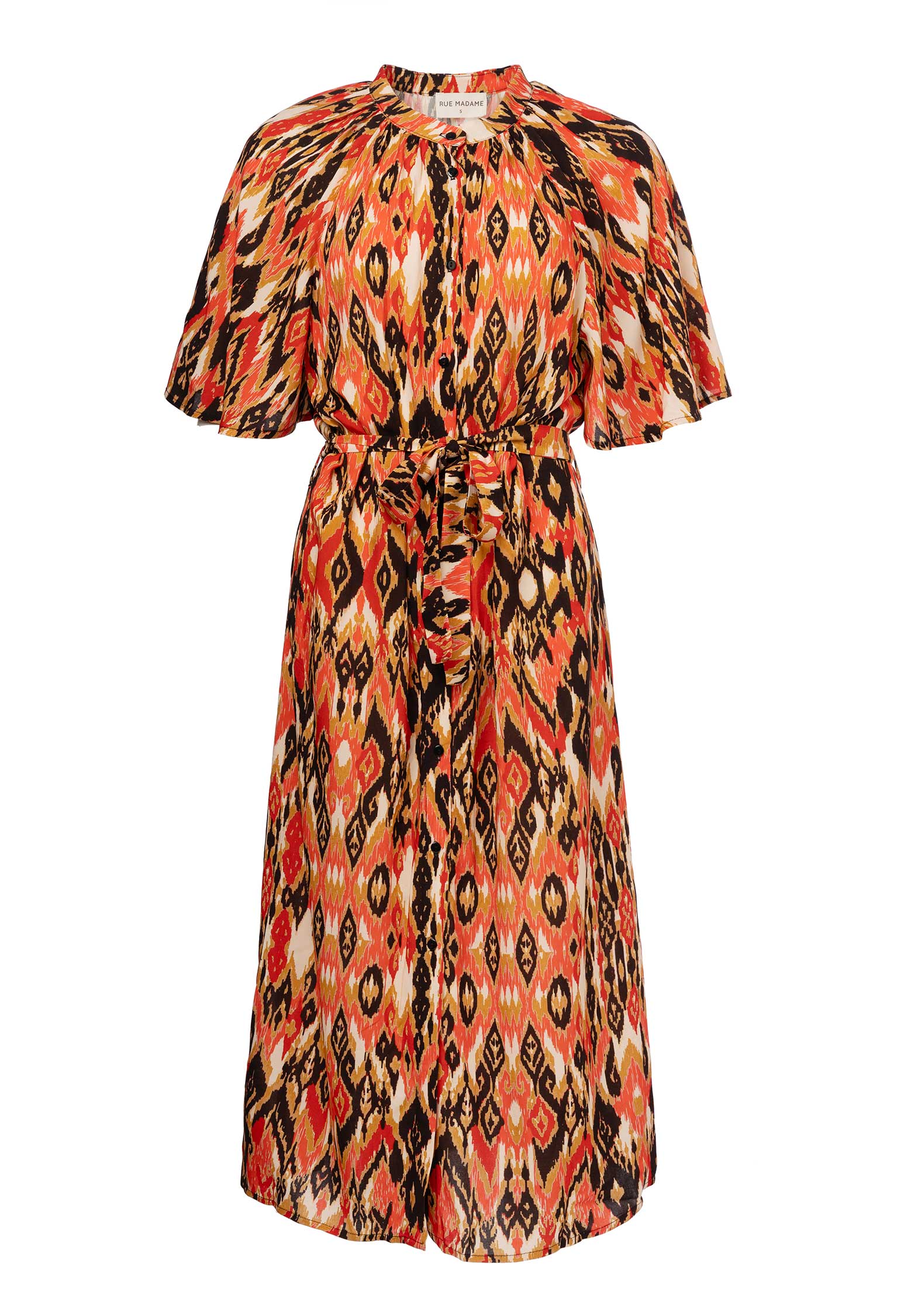 Dress Briska Black-Red-Brown | Color: BLACK RED BROWN | Size: S Refurbished - N/A (I could not find a well-known brand with this name refurbished available on Cerqular
