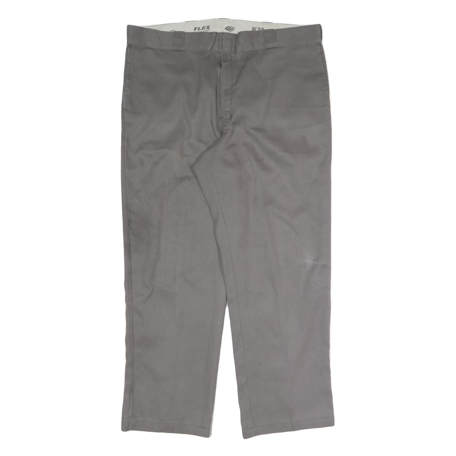 DICKIES Mens Cotton Blend Grey Regular Fit Straight Leg Trousers W40 L29 Refurbished - N/A refurbished available on Cerqular