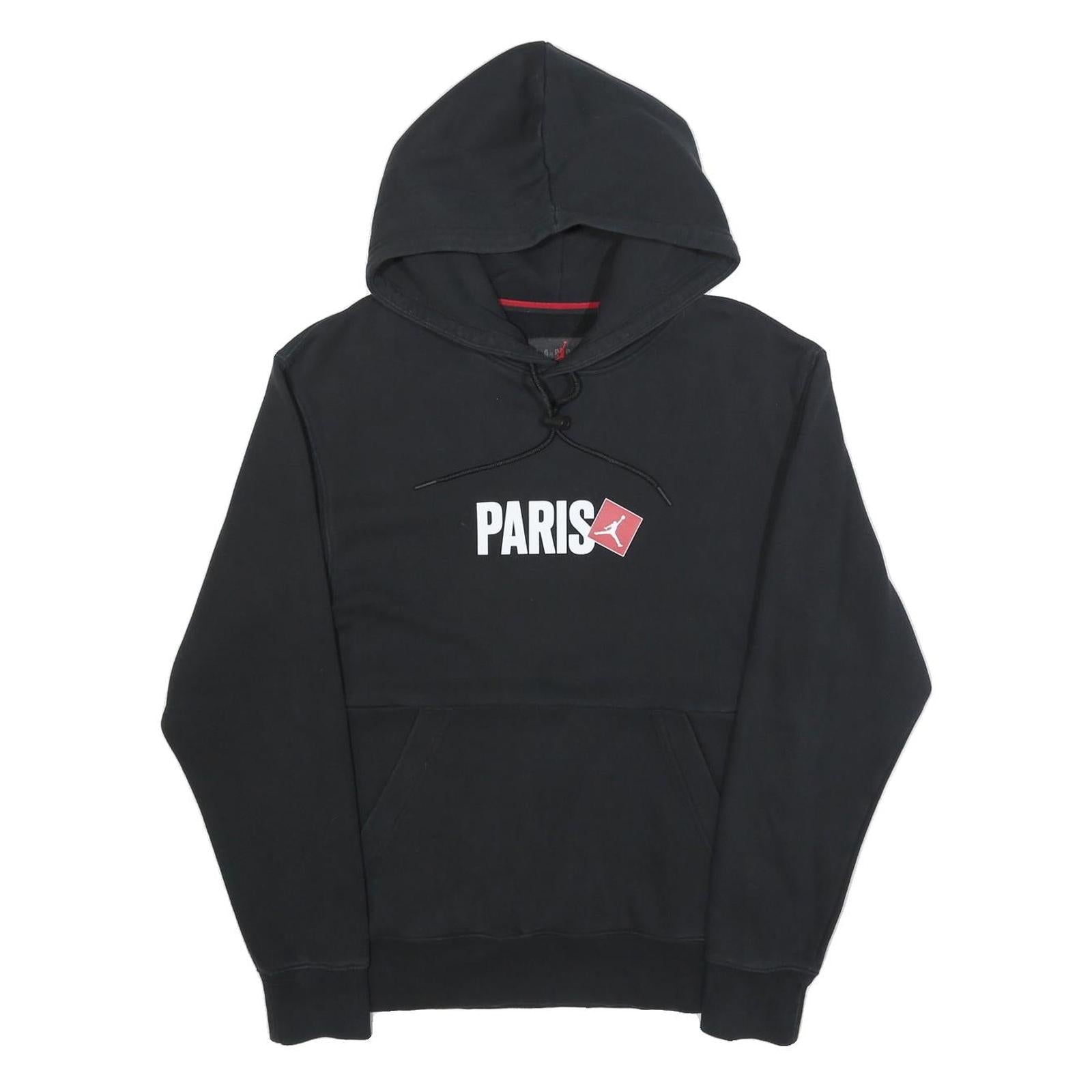AIR JORDAN Mens Black Paris Pullover Hoodie XS Cotton Blend Casual Sweatshirt Refurbished - N/A refurbished available on Cerqular