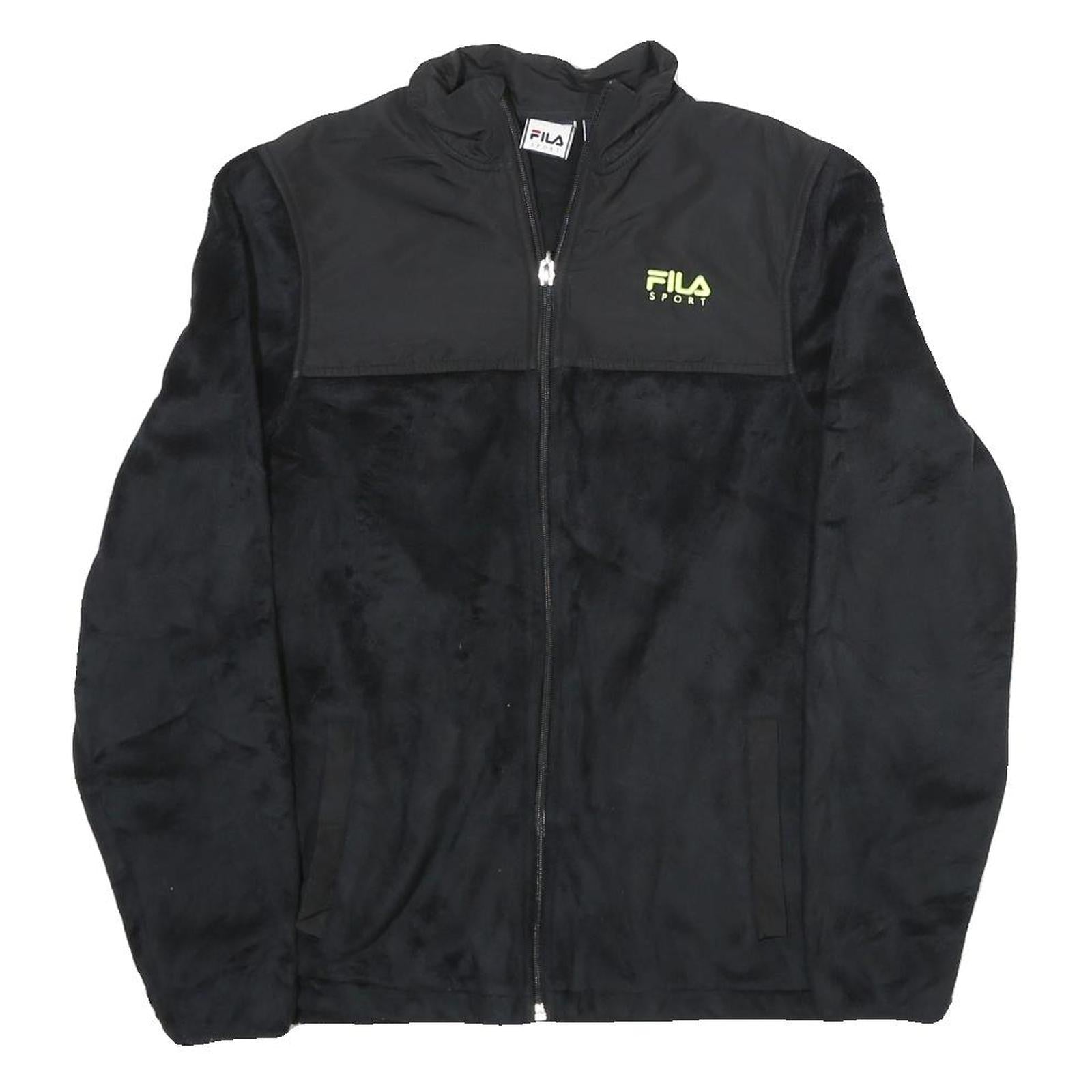 FILA Womens Black Sport Jacket S Polyester Zip Plain Casual Lightweight Refurbished - N/A refurbished available on Cerqular