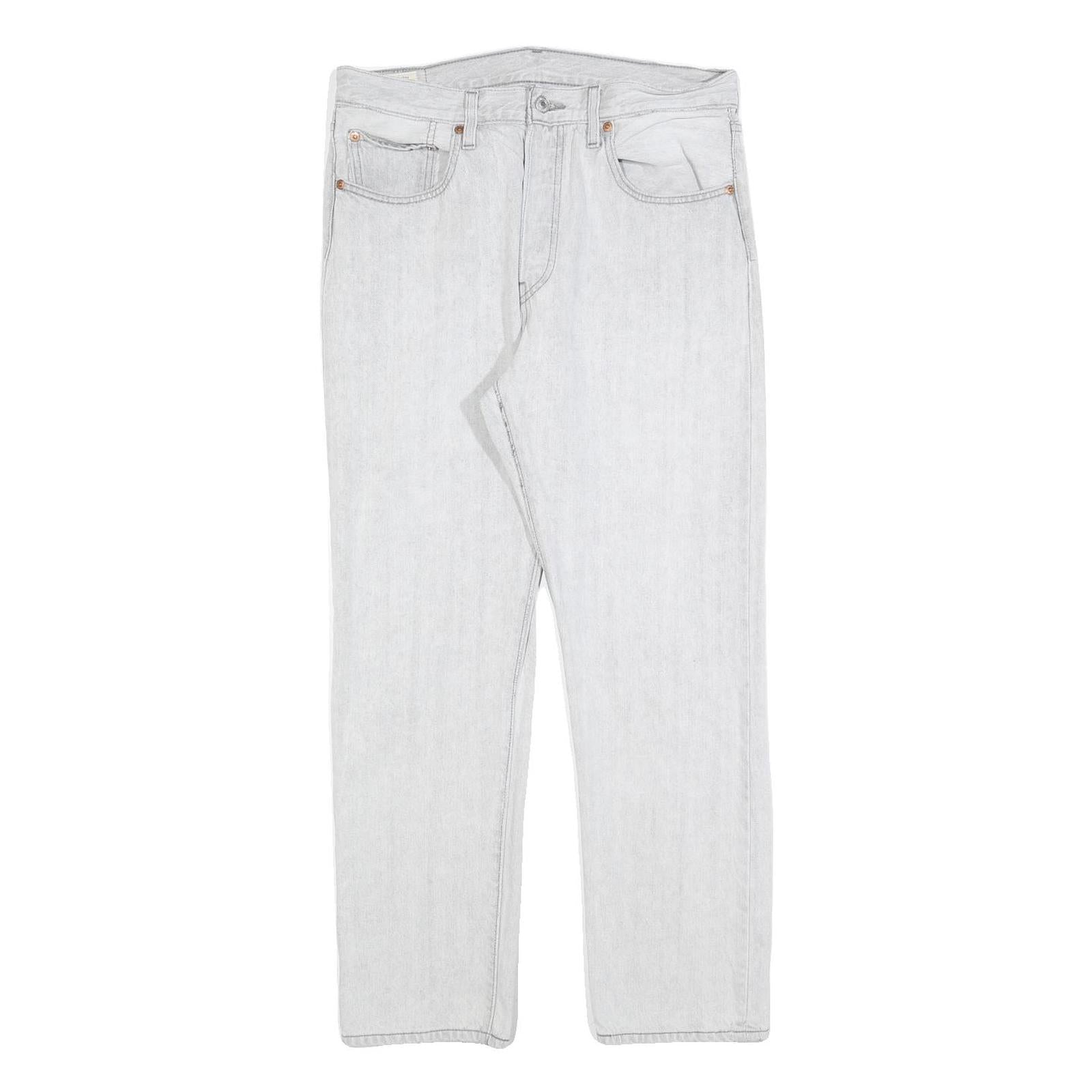 LEVI'S 501 BIG E Womens Jeans White Regular Straight Denim Raw W30 L28 Vintage Refurbished - N/A refurbished available on Cerqular