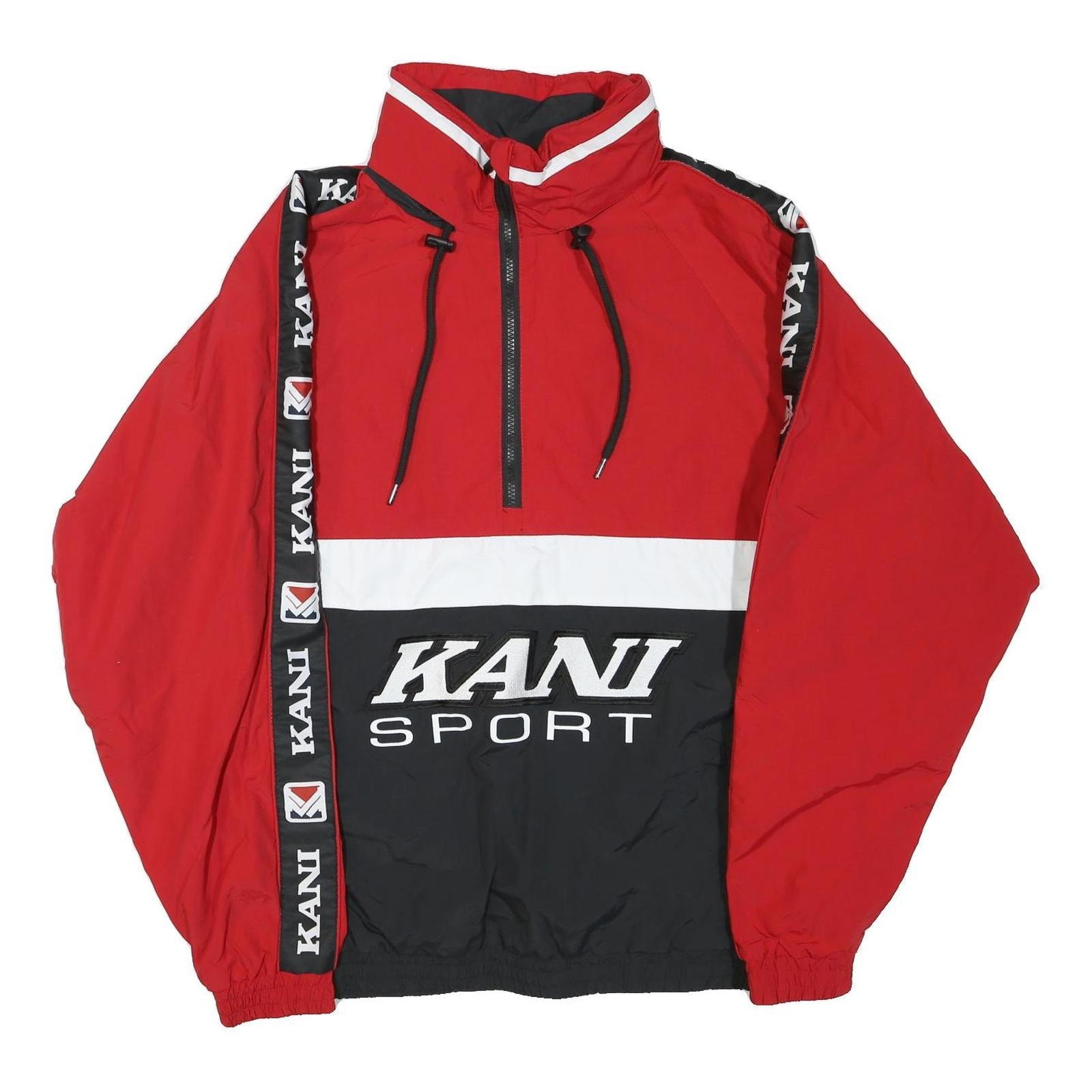 Buy KARL KANI Mens Red Black Colourblock Sport Track Jacket S Polyester Blend Zip Refurbished - $81.89 KARL KANI Mens Red Black Colourblock Sport Track Jacket S Polyester Blend Zip Refurbished - N/A refurbished available on Cerqular